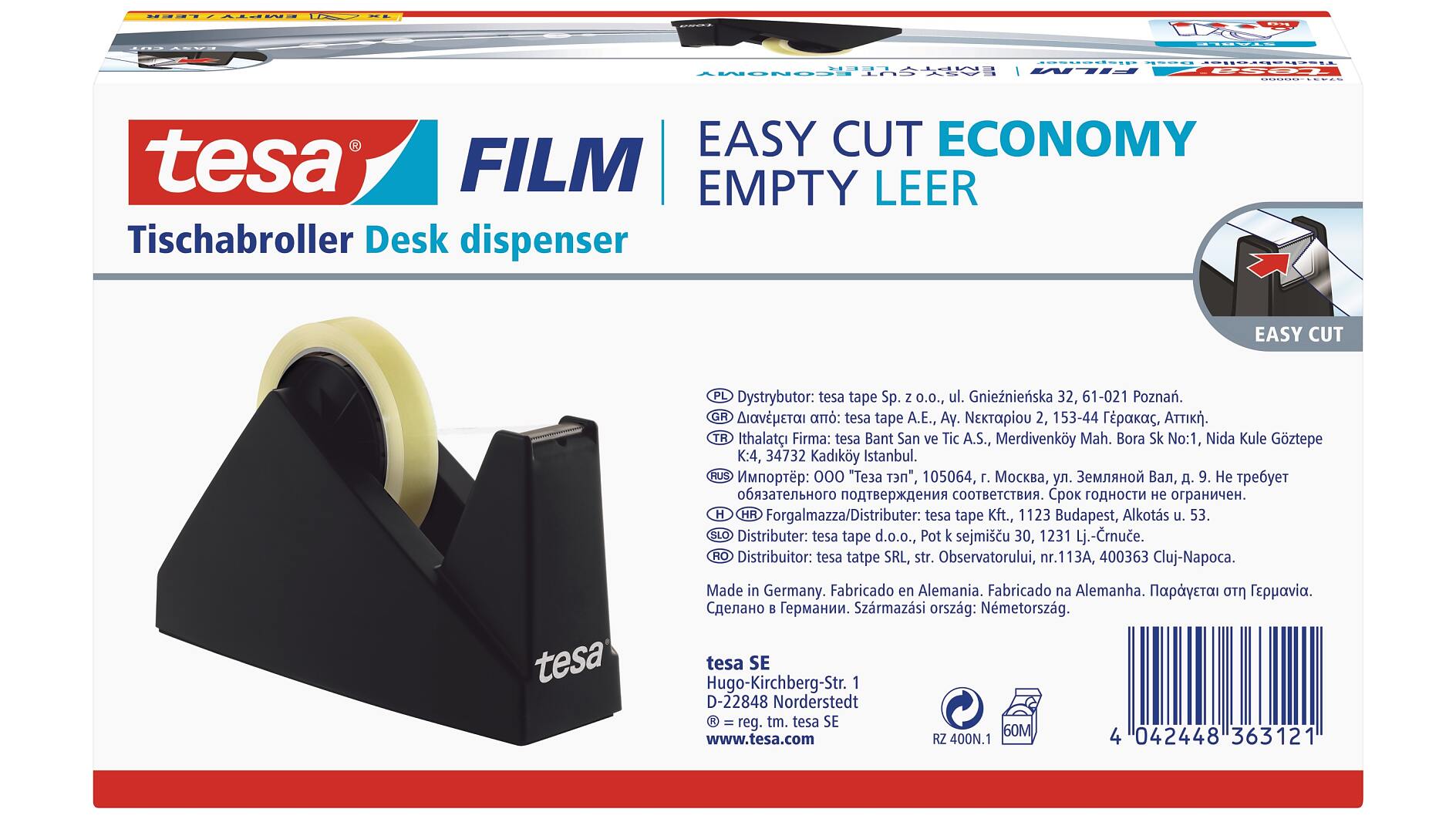tesa® Easy Cut Economy Desk Dispenser - tesa
