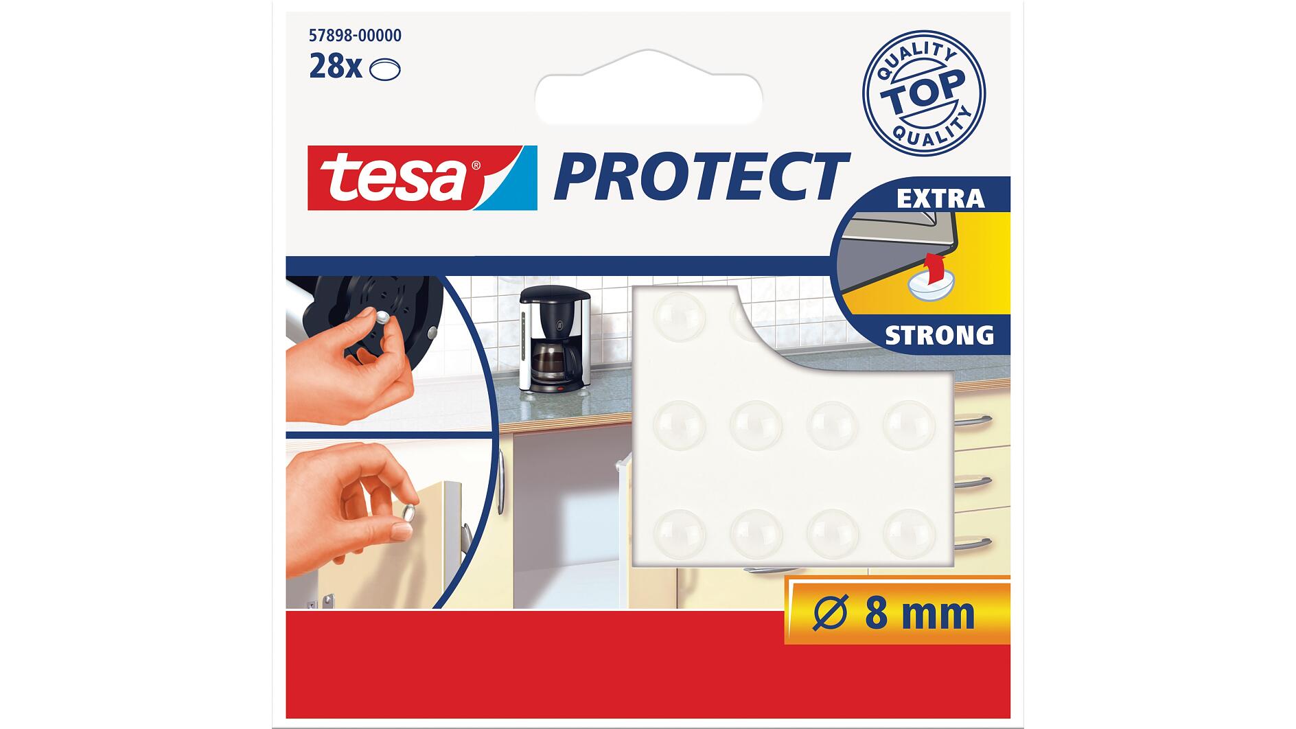 Tesa - Tesa joint Isolation bas de porte - Calfeutrer Bas de porte sol -  Plastique Brosse blanc 1m x 40mm x 15mm (Par 5) - Mastic, silicone, joint -  Rue du Commerce