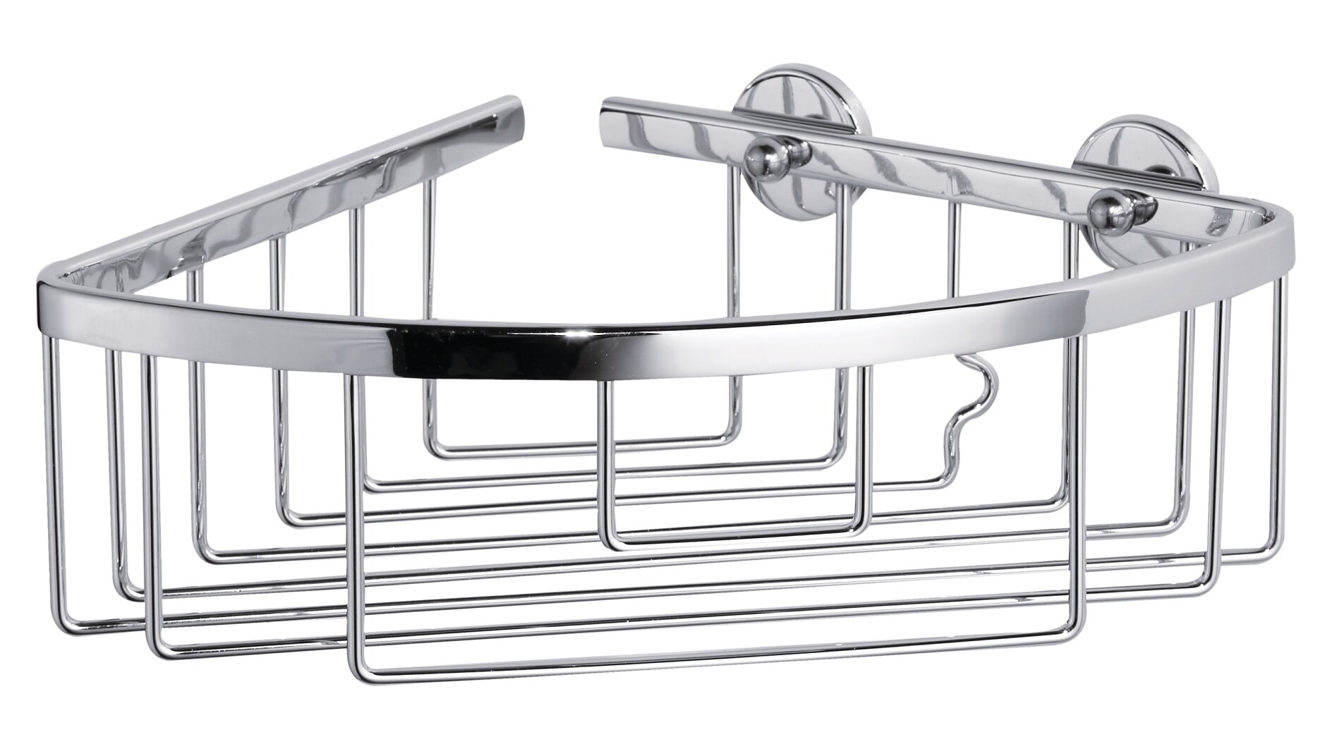 tesa® ALUXX Shower Corner Shelf, Self-Adhesive, Chromed Aluminium - tesa