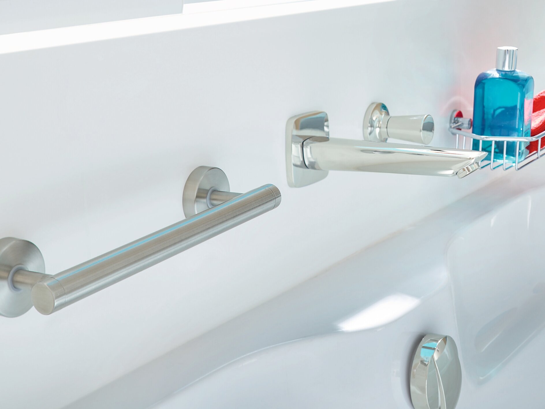 glue on shower grab bars