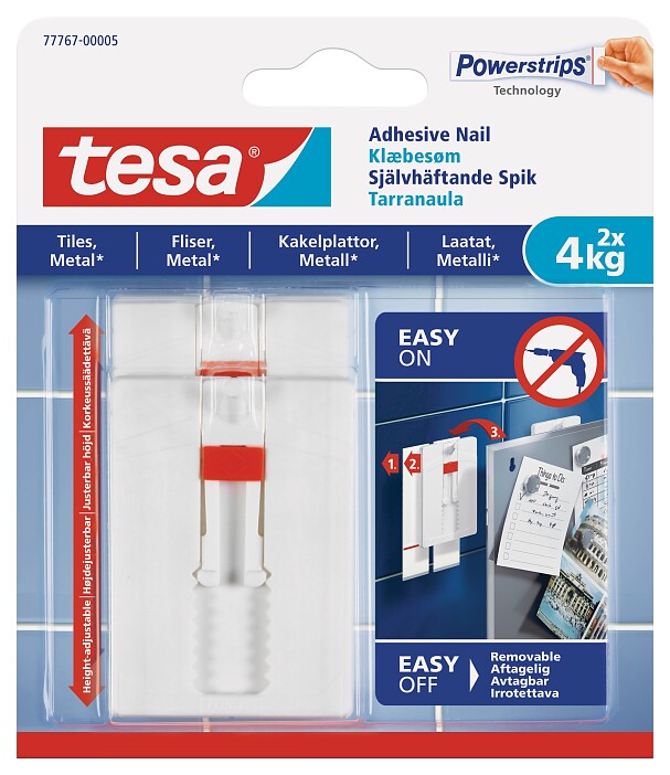 for tiles and metal up to 4kg per nail adjustable white tesa adhesive nail 2pcs for tiles and metal up to 4kg per nail adjustable white tesa adhesive nail 2pcs
