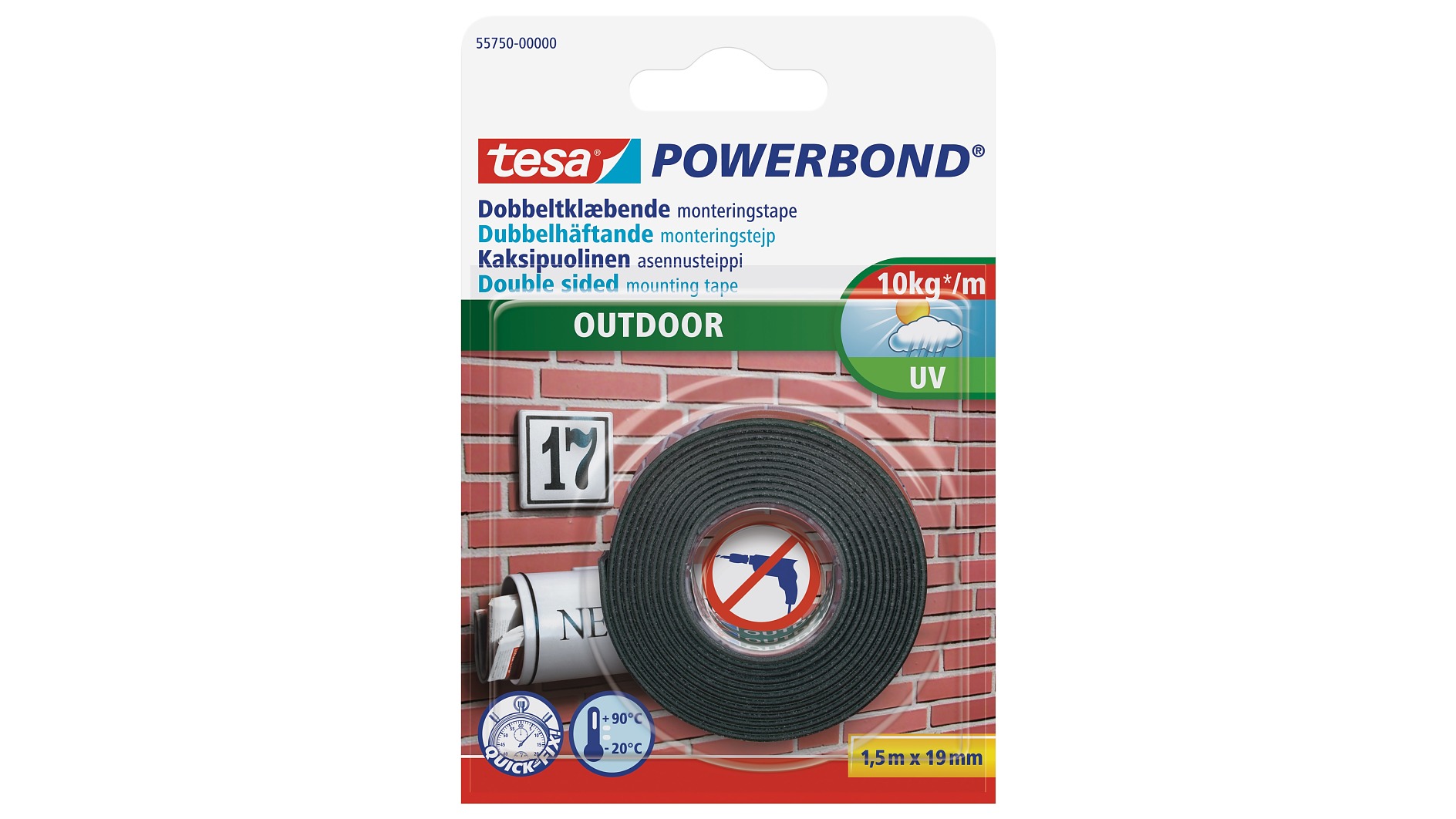 Double sided tape for on sale exterior use