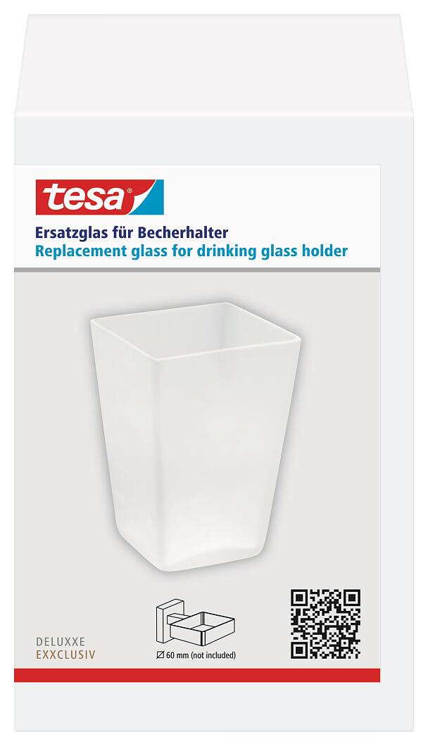 tesa® Replacement Glass for Drinking Glass Holder Rectangle-Shape