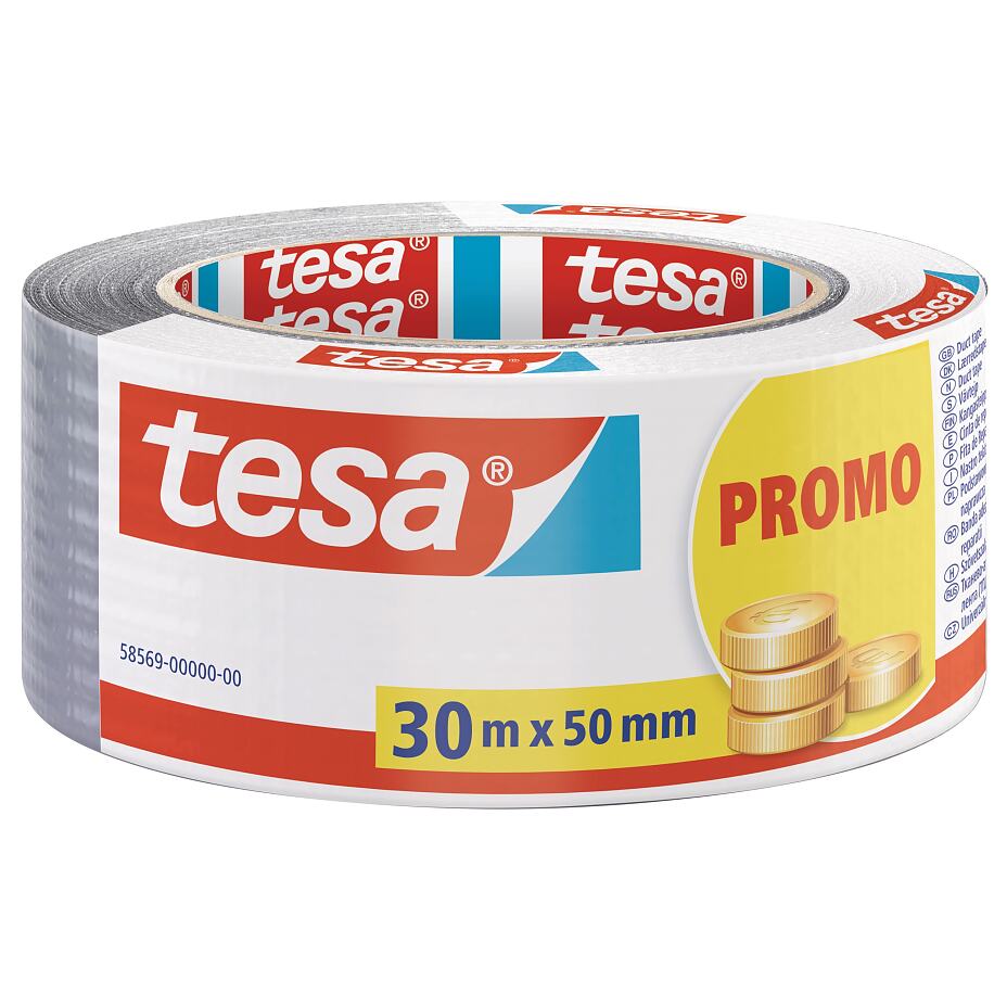 tesa Professional Aluminium Foil Tape for Repairing Ducts and Gutters 50m x 75mm 