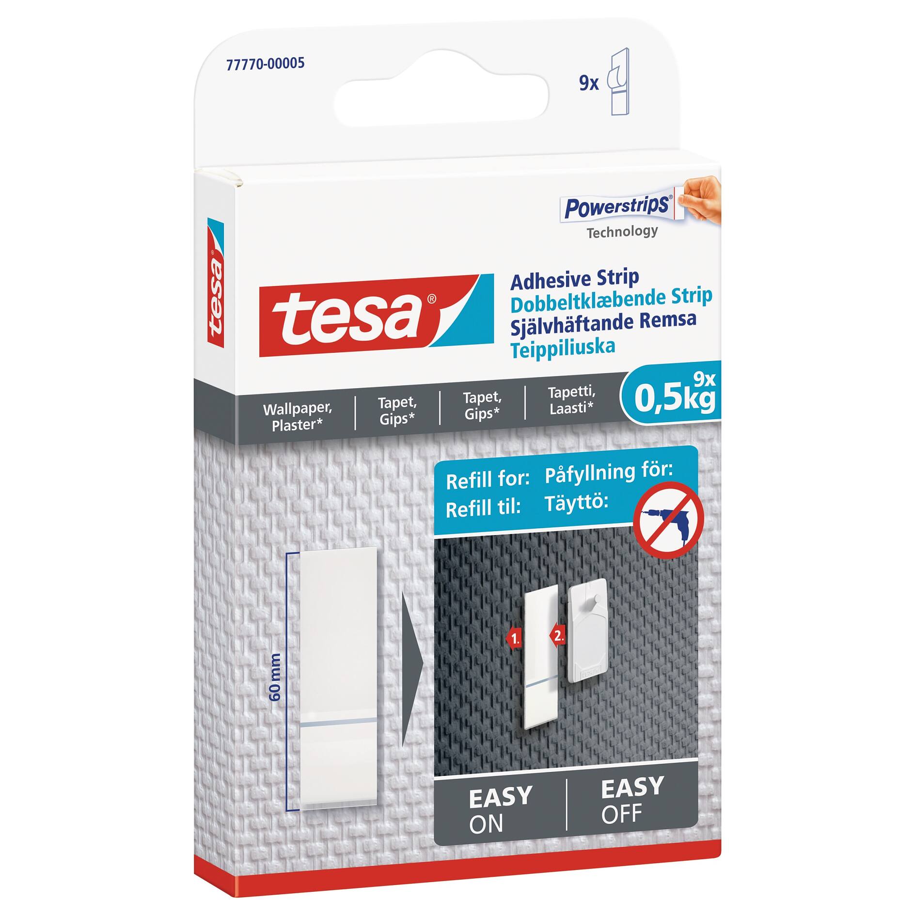 tesa Tack® Transparent - double-sided self-adhesive pads for hanging  lightweight objects 