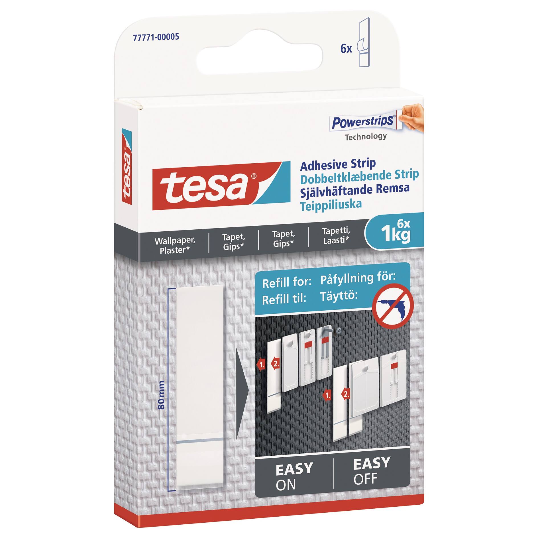 tesa® Adhesive Strips for Tiles & Metal 3kg - tesa