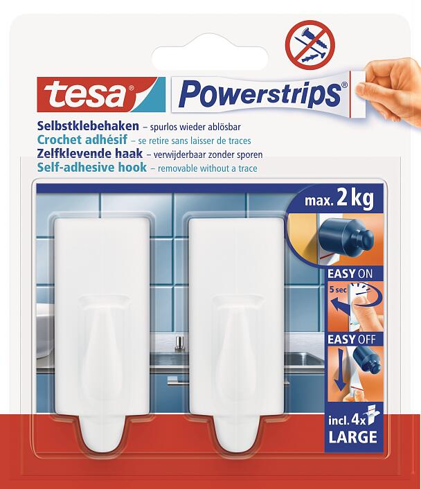 tesa® Powerstrips Self-Adhesive Hook L - tesa