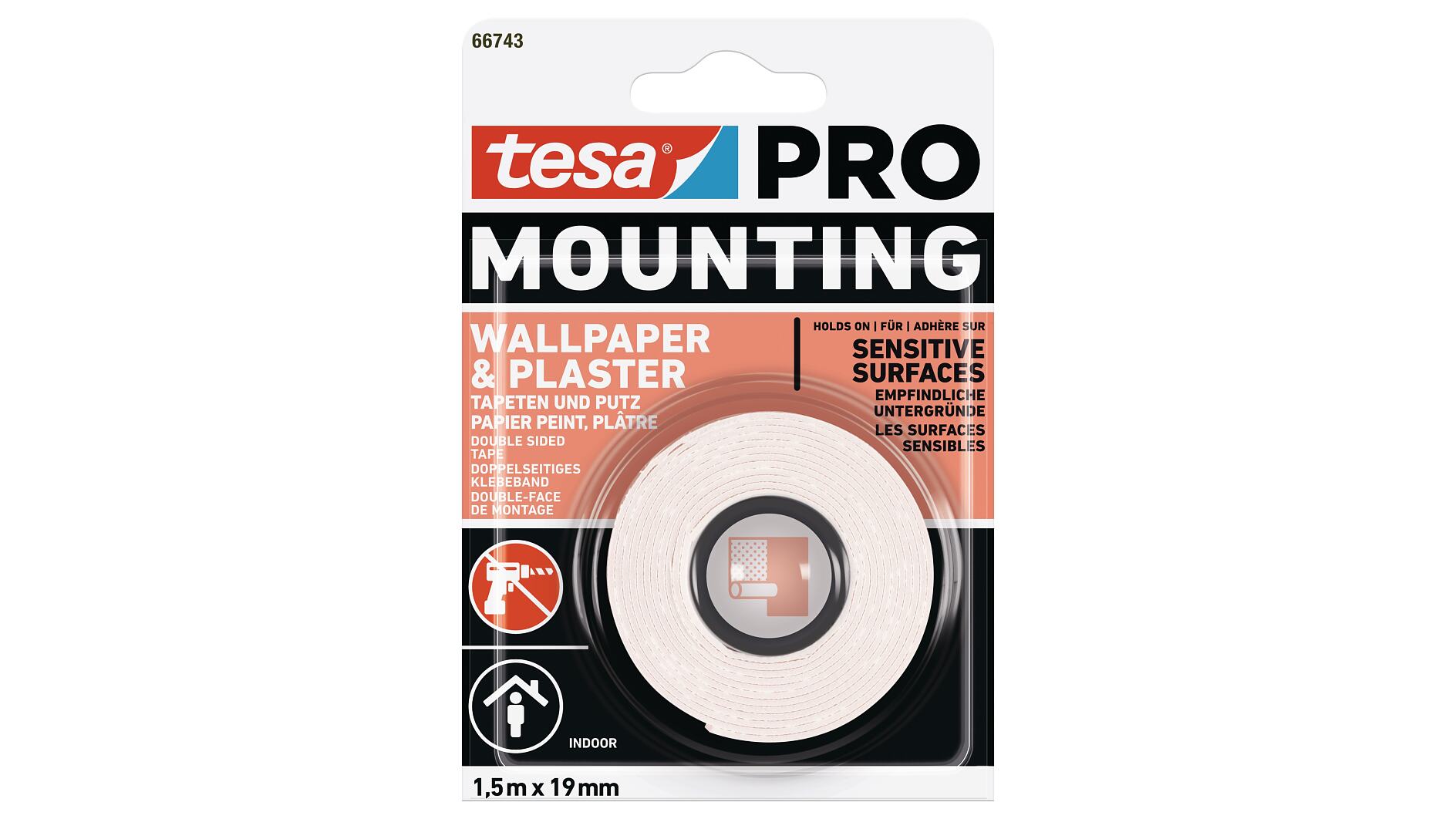 tesa® PRO 66743 Mounting Wallpaper & Plaster - tesa