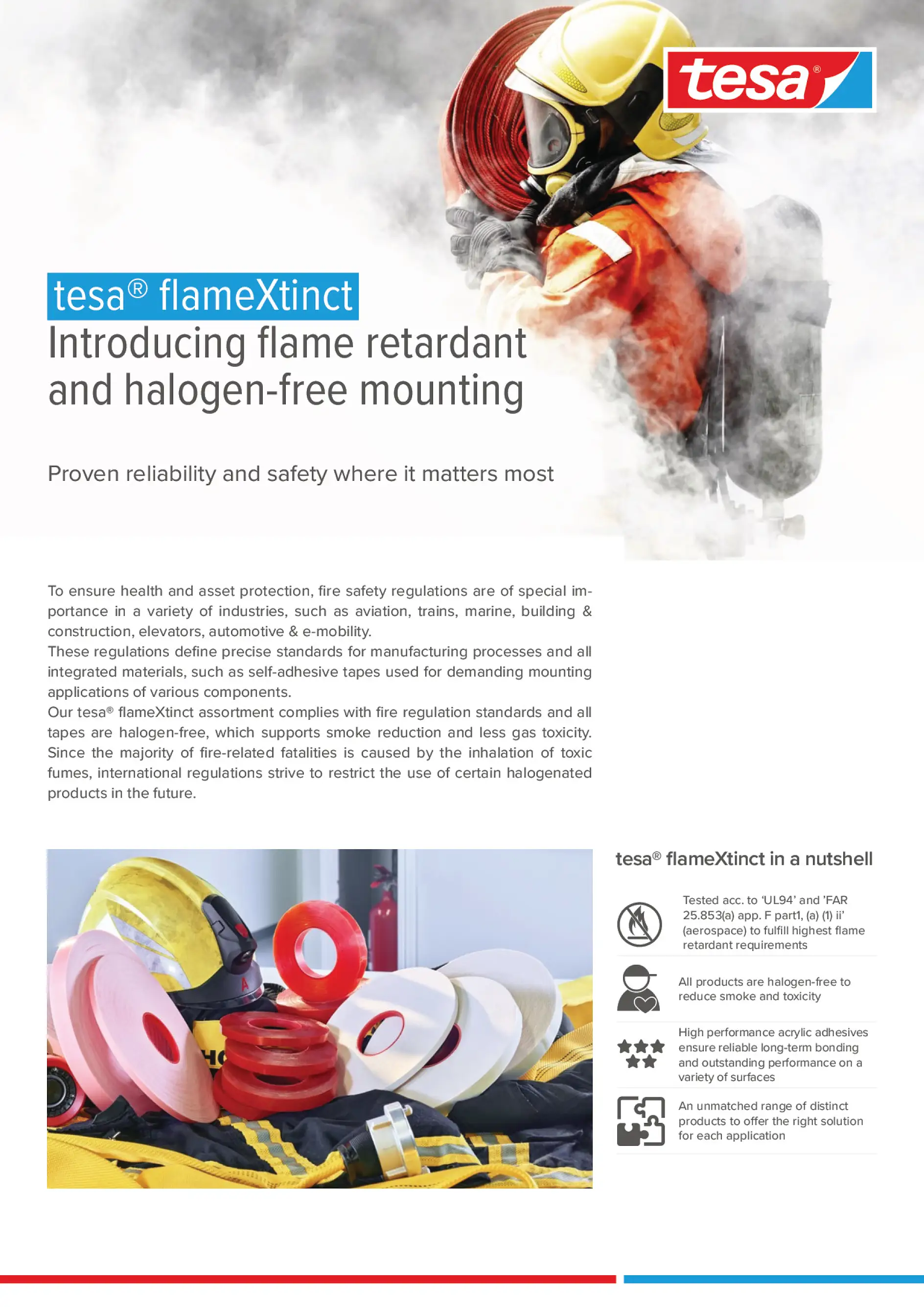 tesa® flameXtinct assortment flyer