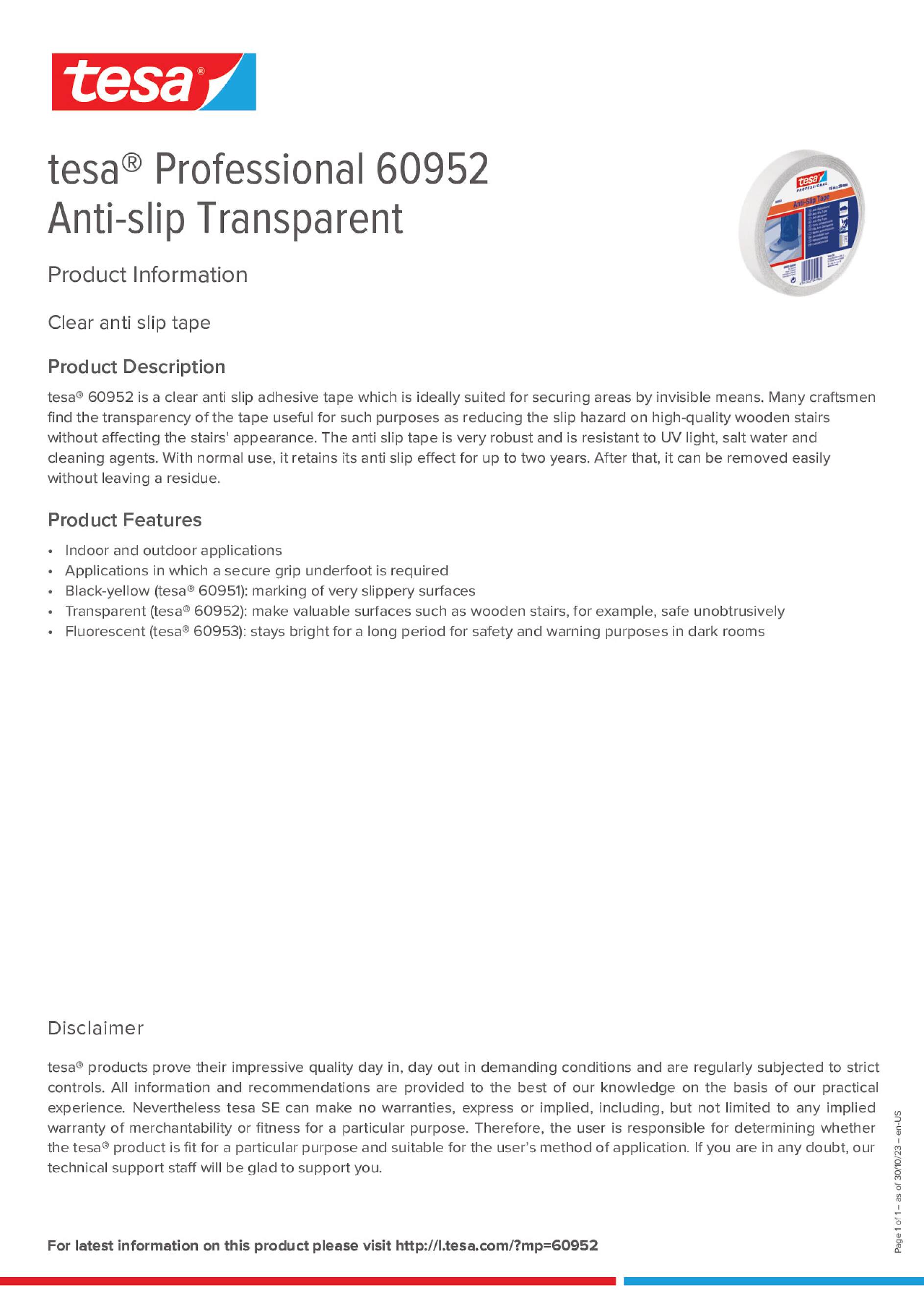 tesa® Professional 60952 Anti-Rutschband transparent - tesa