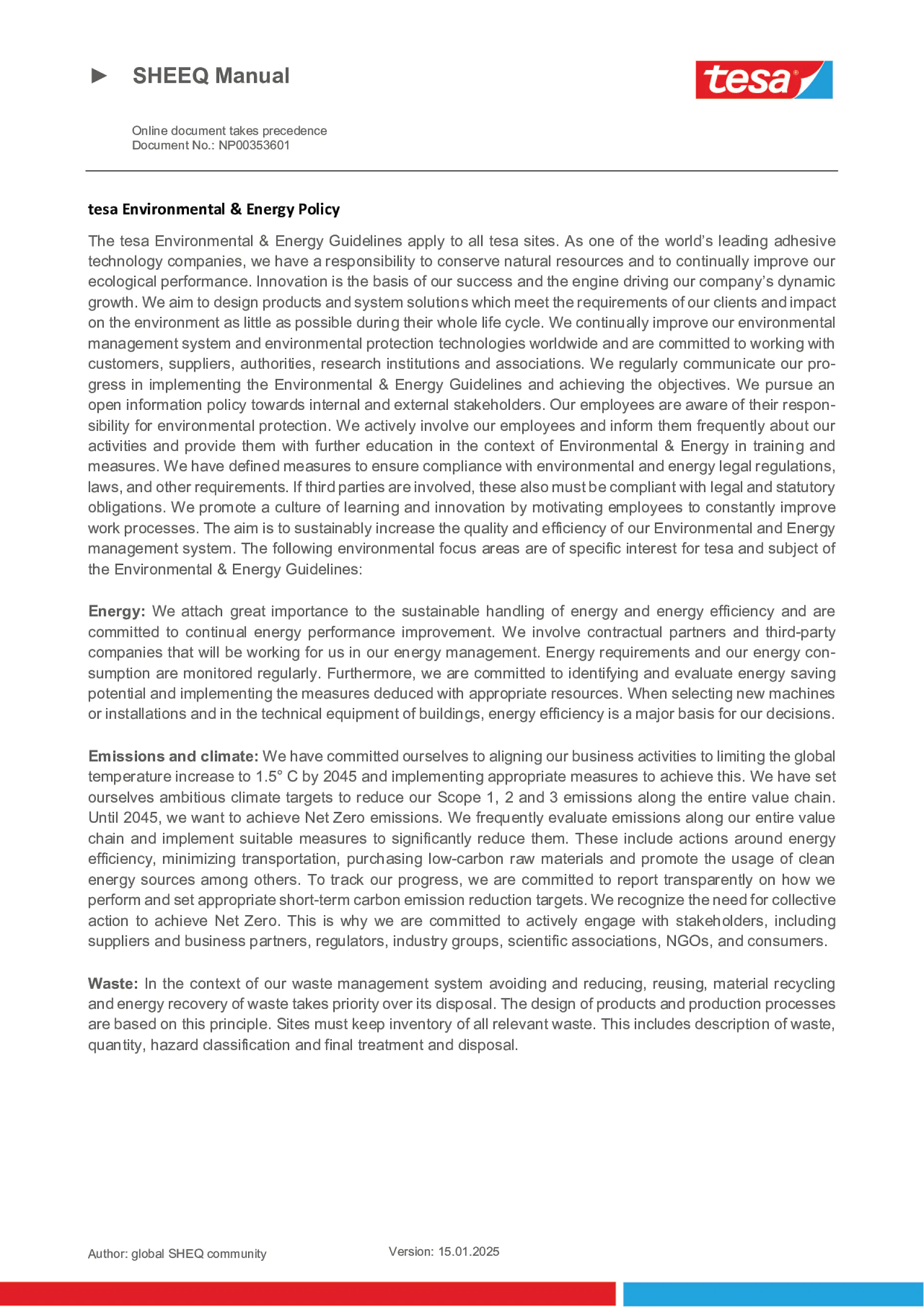 Environmental Guidelines Environmental Guidelines