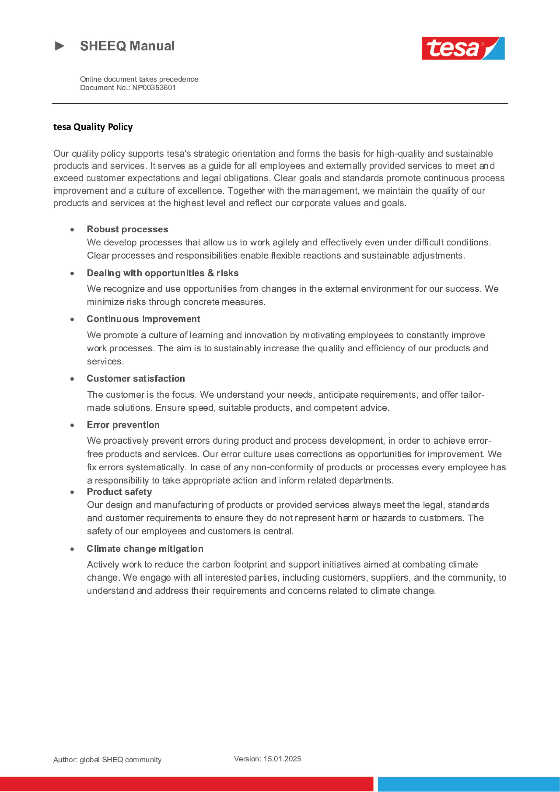 Quality Guidelines Quality Guidelines