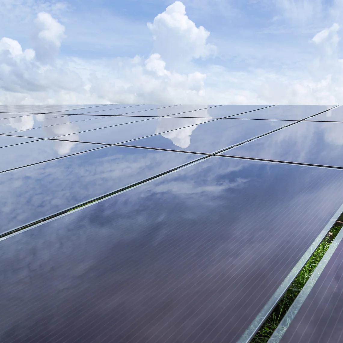 Thin film solar cell module open air