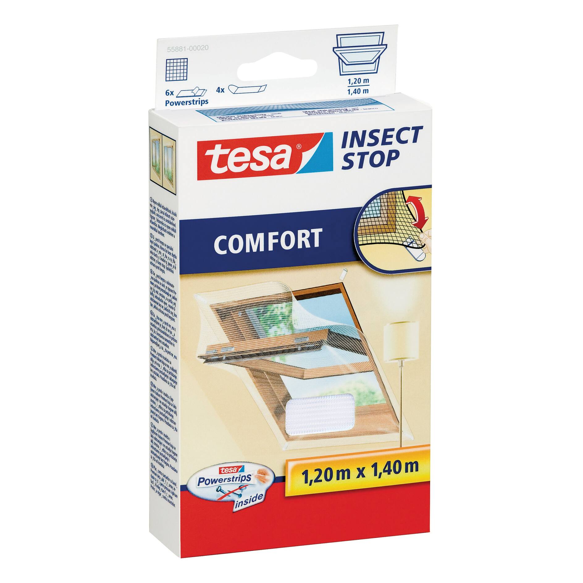 TESA 55804: tesa® insect screen pleated skylight, white at reichelt  elektronik