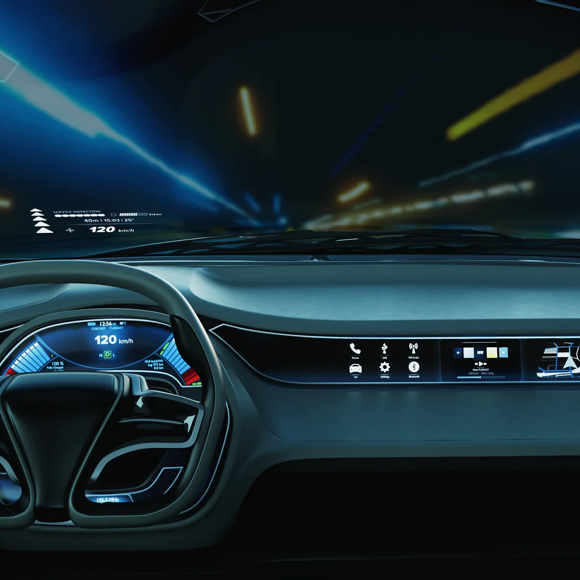 connected interior car