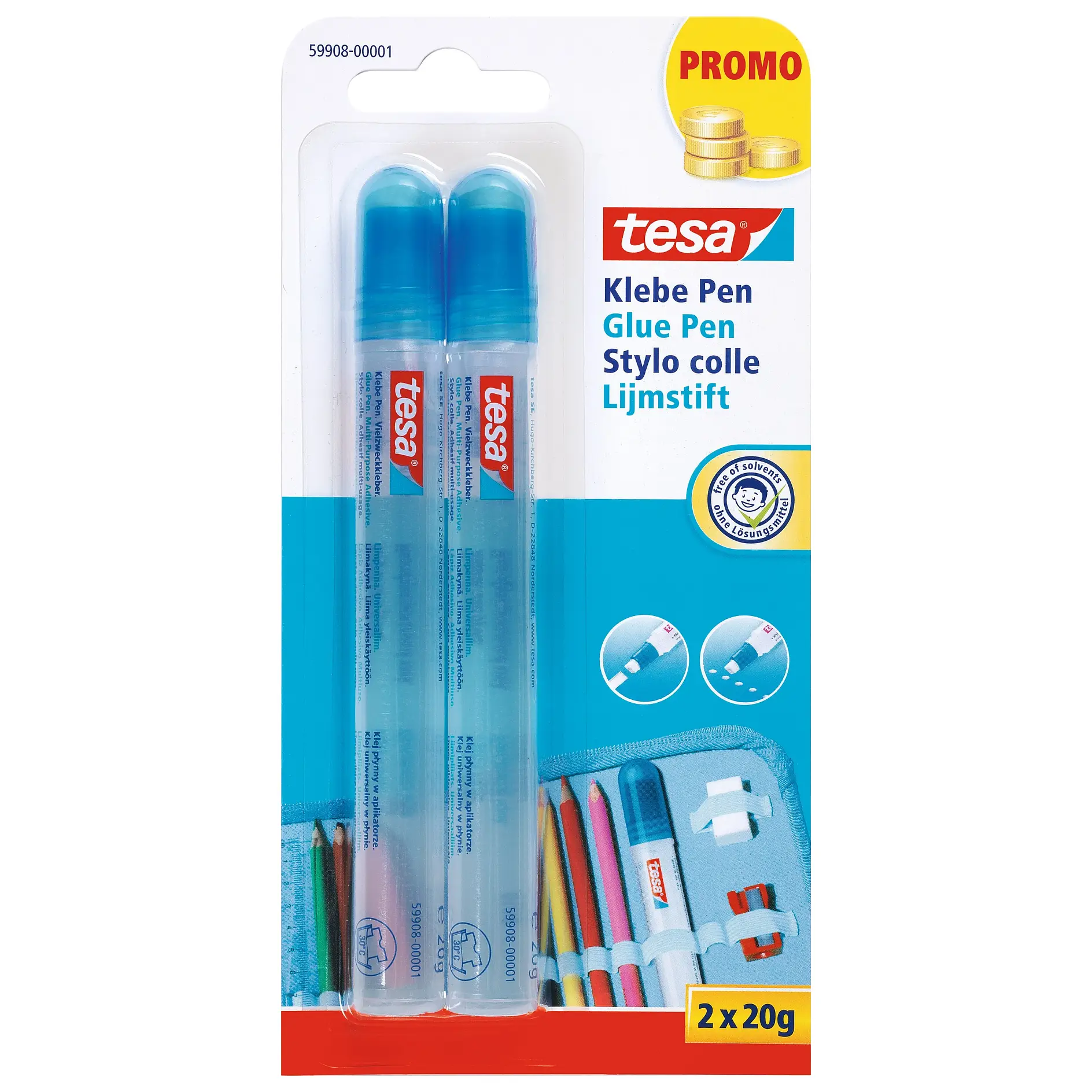[en-en] tesa Glue pen 20g, blue