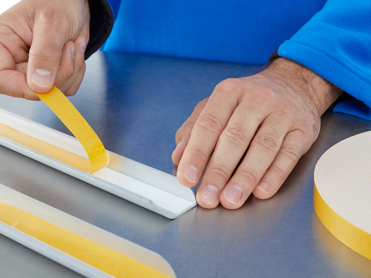 tesa 62932 double sided PE foam tape step2of3