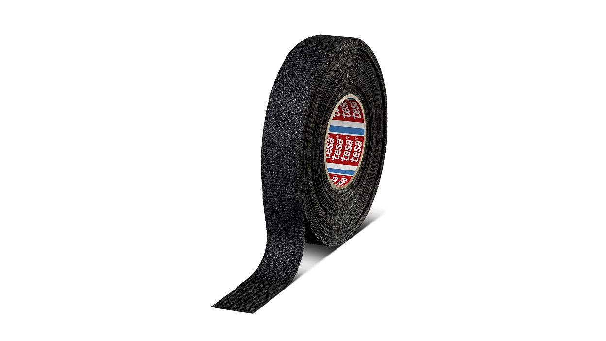 tesa 51618 PET fleece tape with rubber adhesive black 516180007300