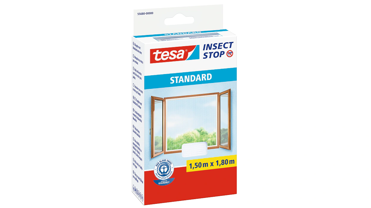 [en-en] tesa Insect Stop Standard hook &amp; loop for windows, 1.5mx1.8m, white