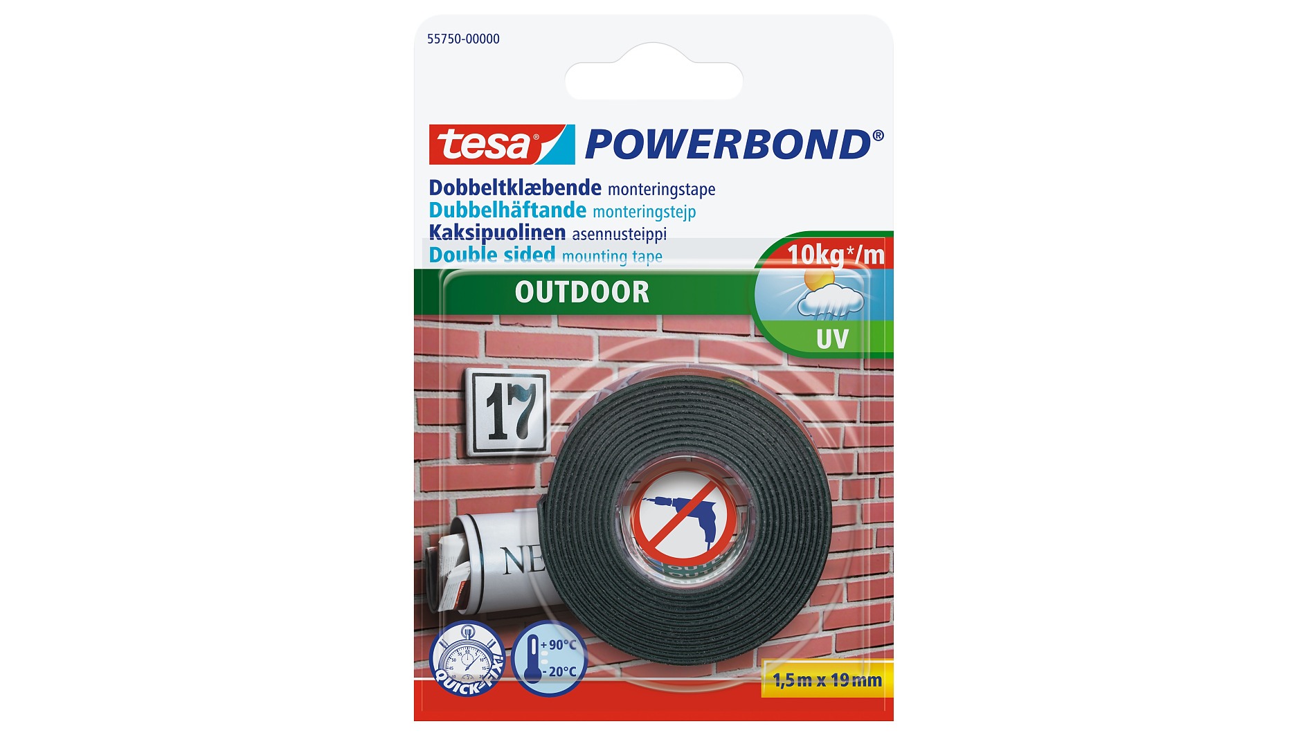 tesa® Powerbond Double-Sided Mounting Tape Outdoor - tesa, image size:1888x1062