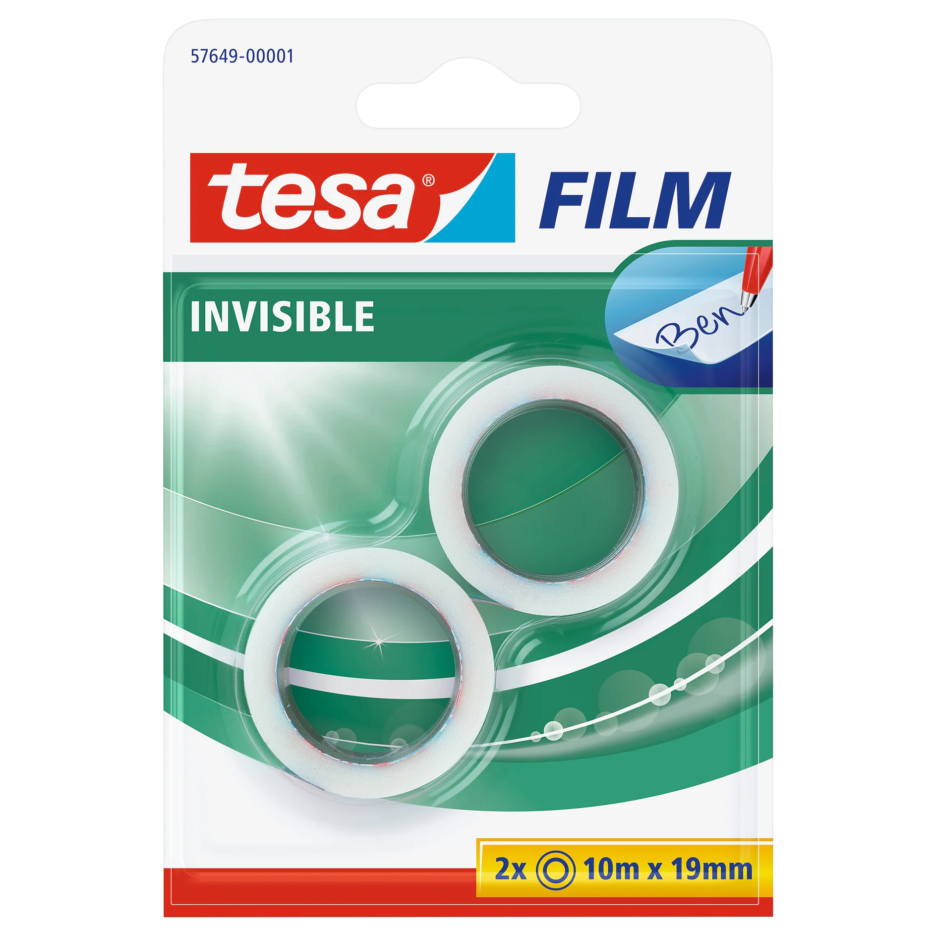 [en-en] 2 x tesafilm Invisible 10m x 19mm, Blister