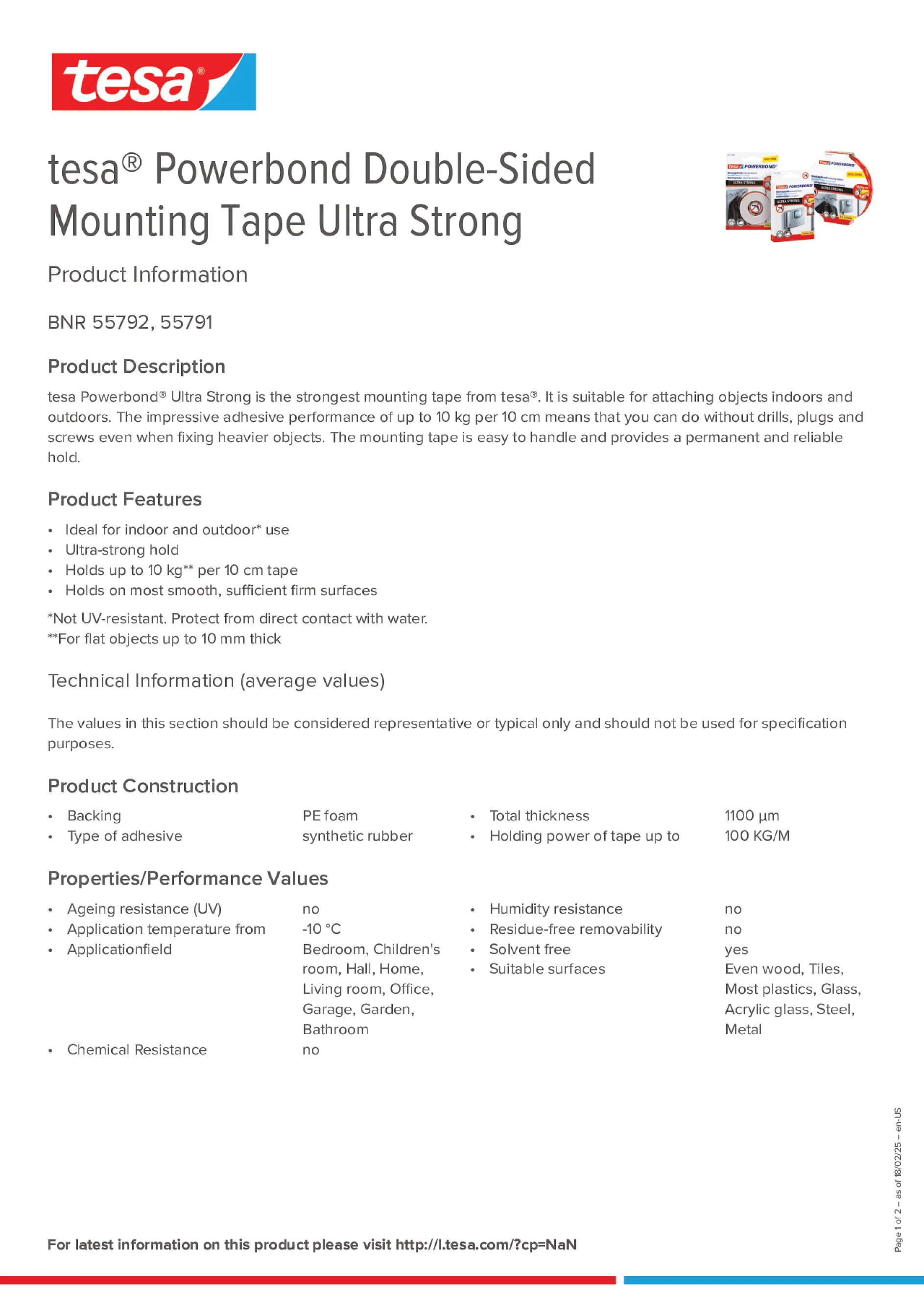 Product information_tesa® Powerbond 55791_en