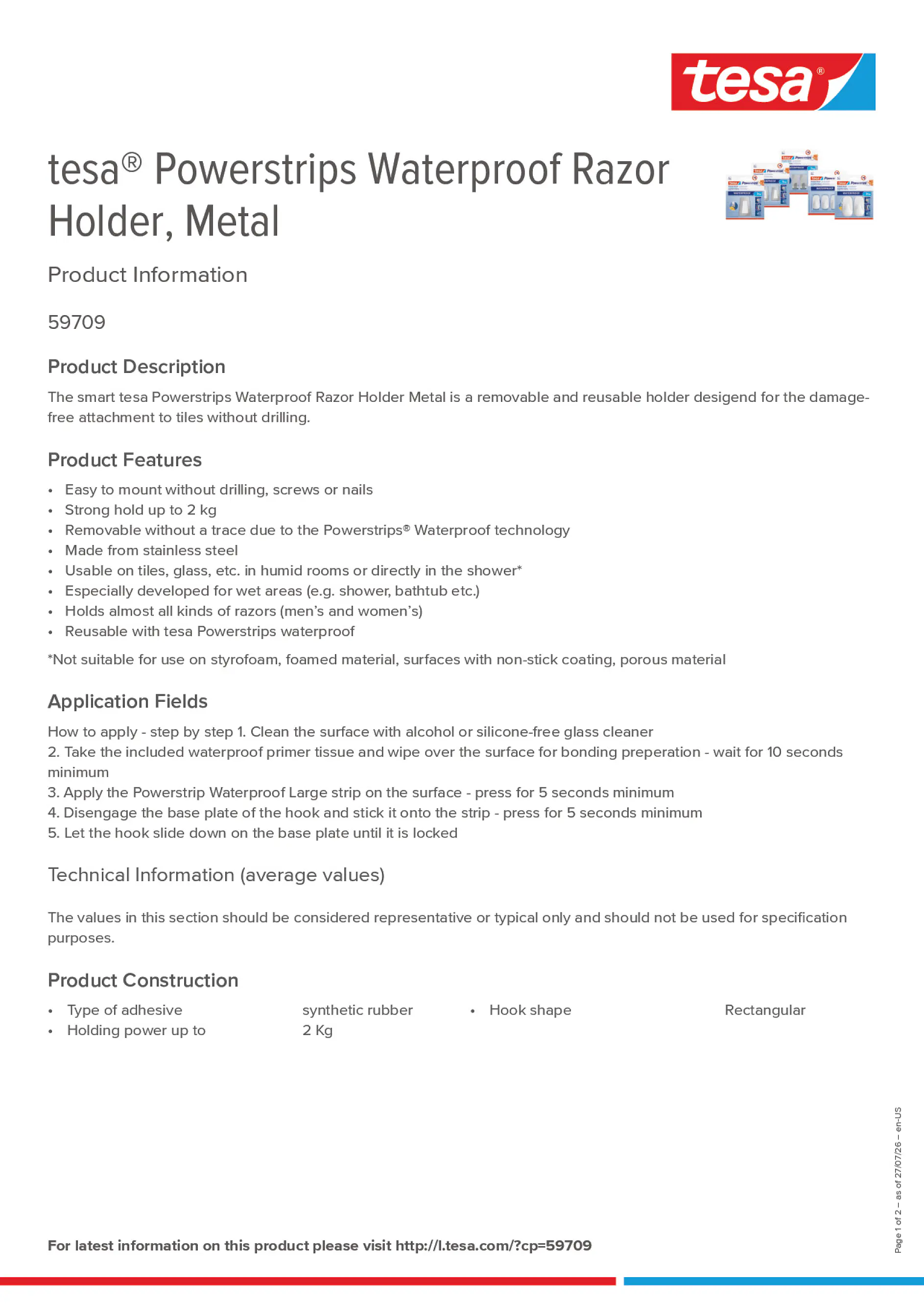 Product information_tesa® Powerstrips 59709_en