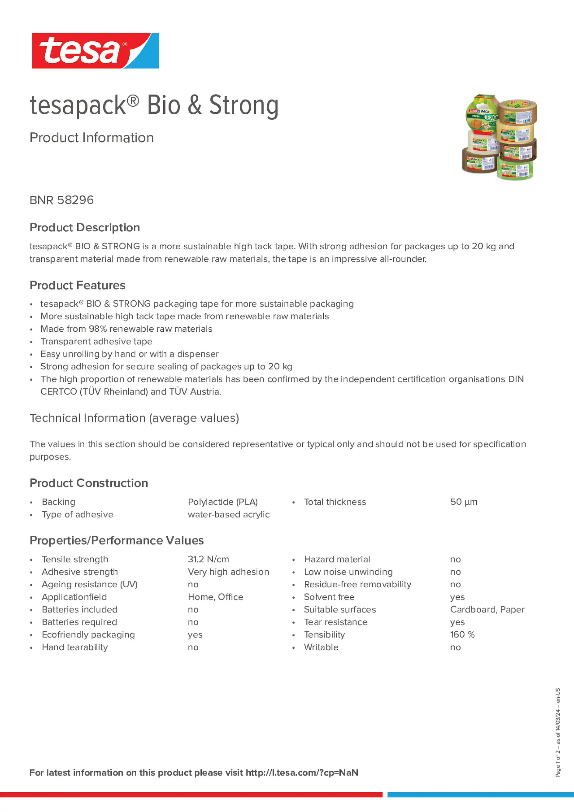 Product information_tesapack® 58296_en