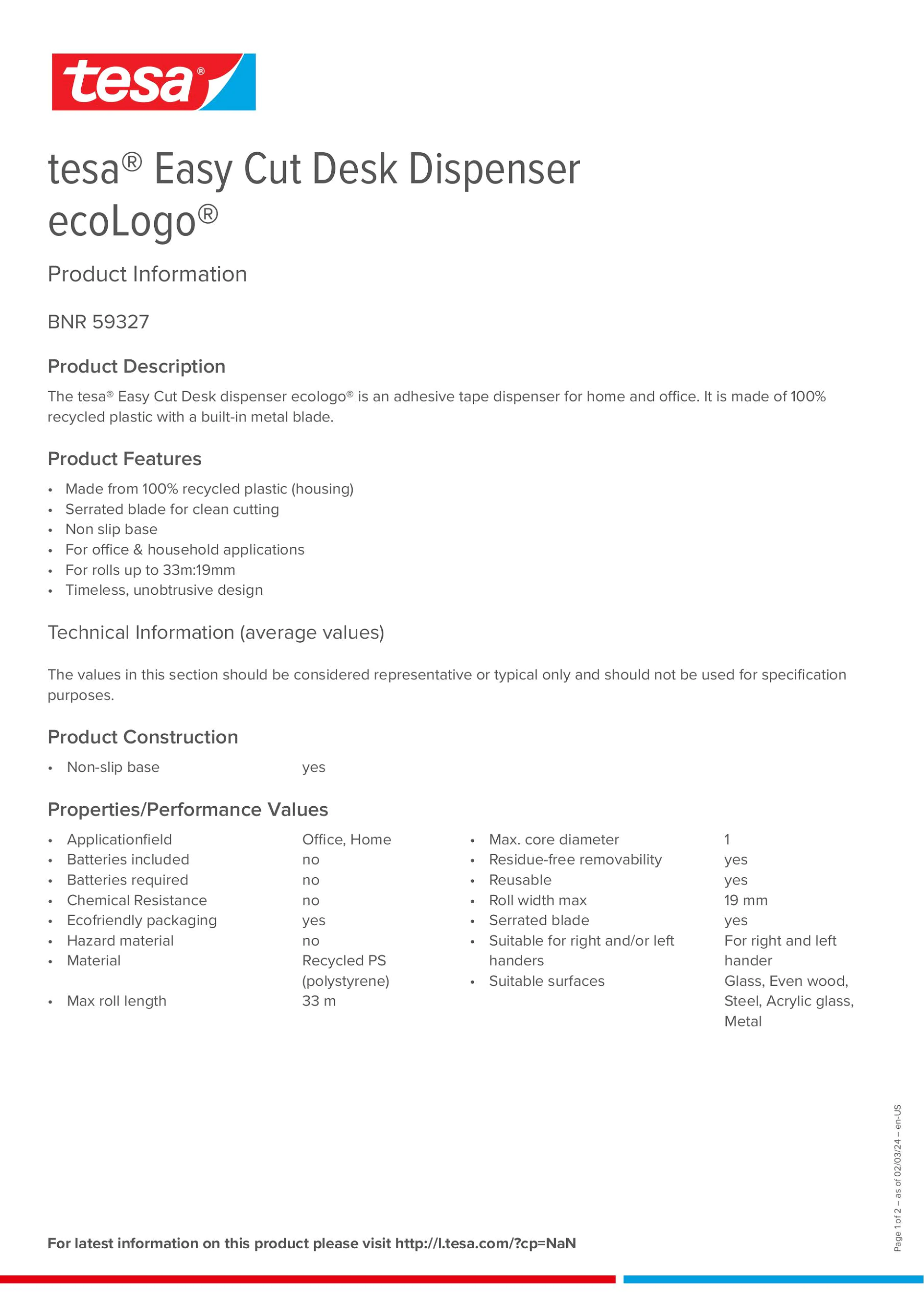 Product information_tesa® Easy Cut 59327_en