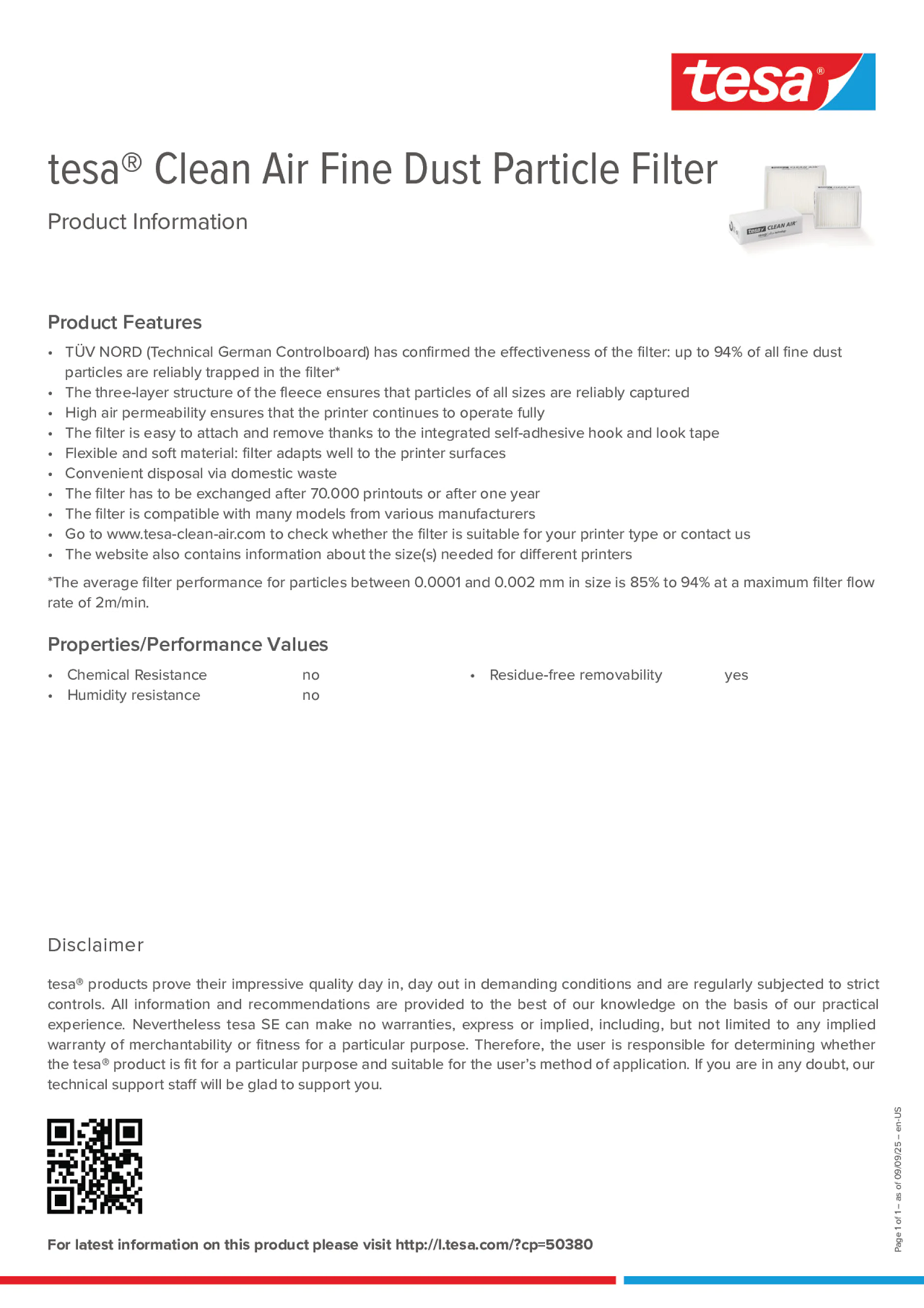 Product information_tesa® Clean Air 50378_en