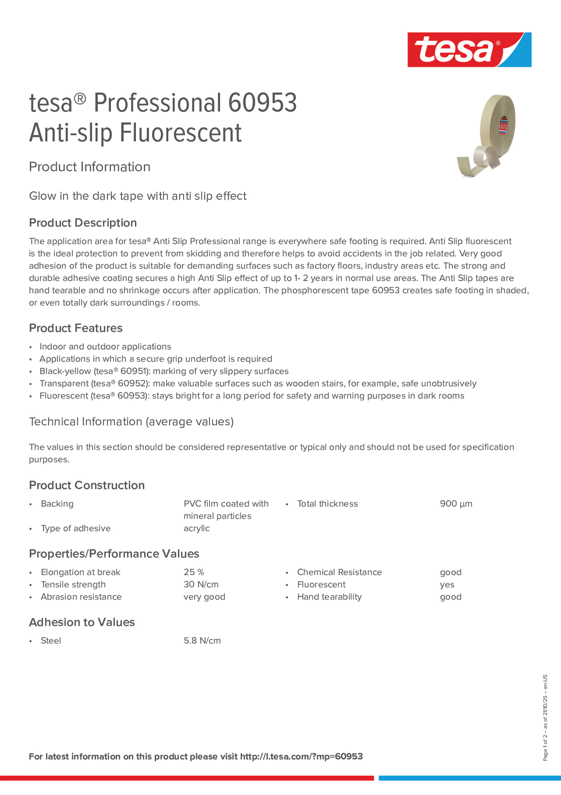 Product information_tesa® Professional 60953_en Product information_tesa® Professional 60953_en