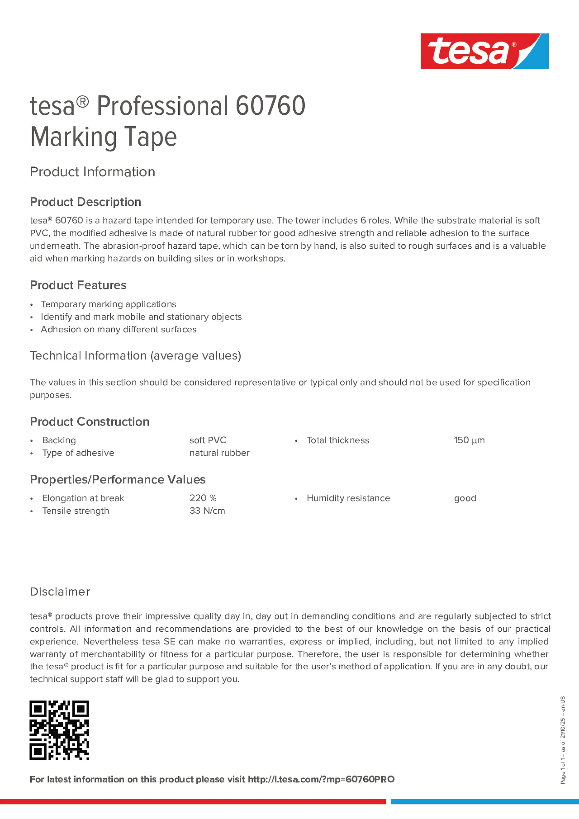 Product information_tesa® Professional 60760_en Product information_tesa® Professional 60760_en