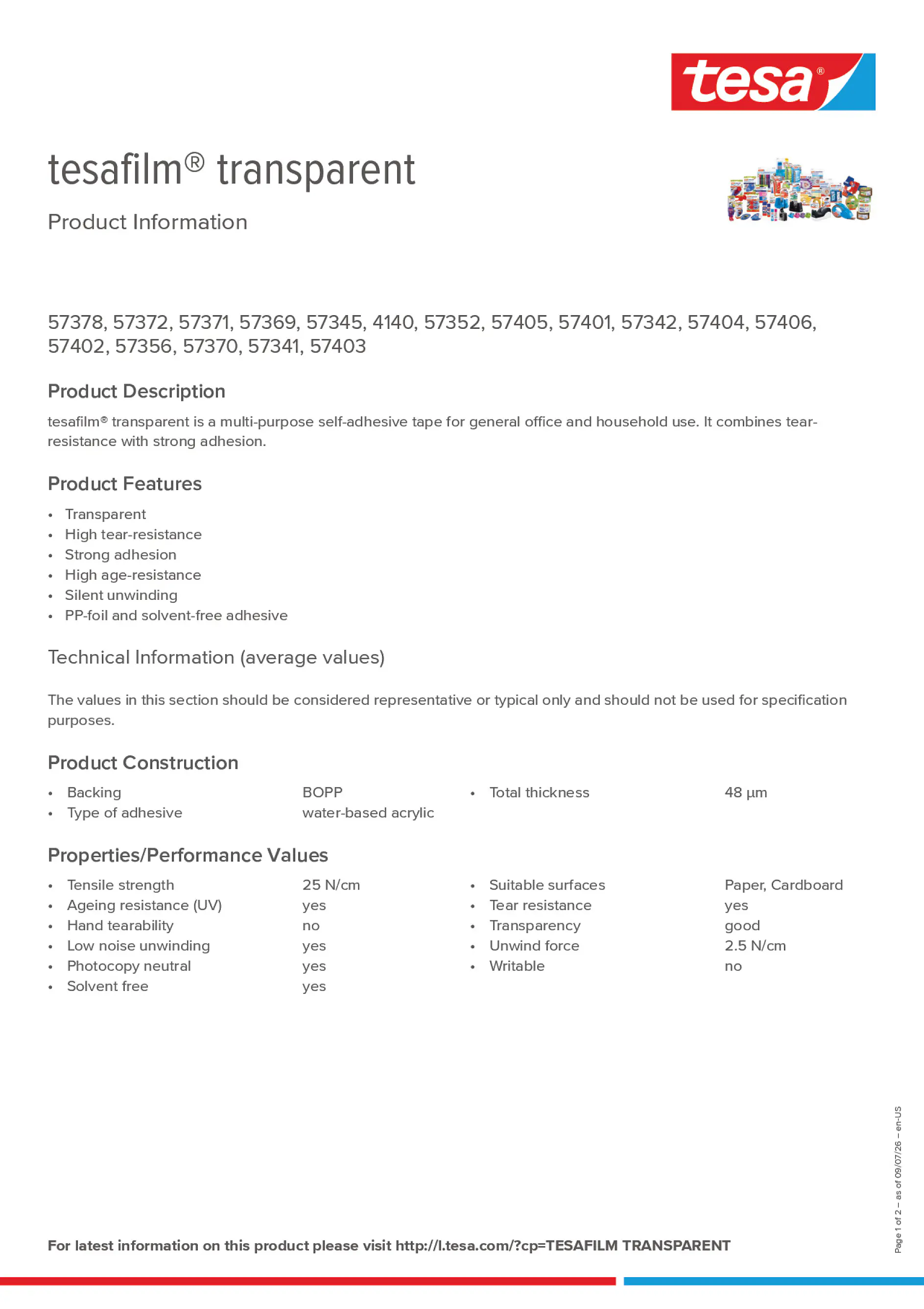 Product information_tesafilm® 4140_en