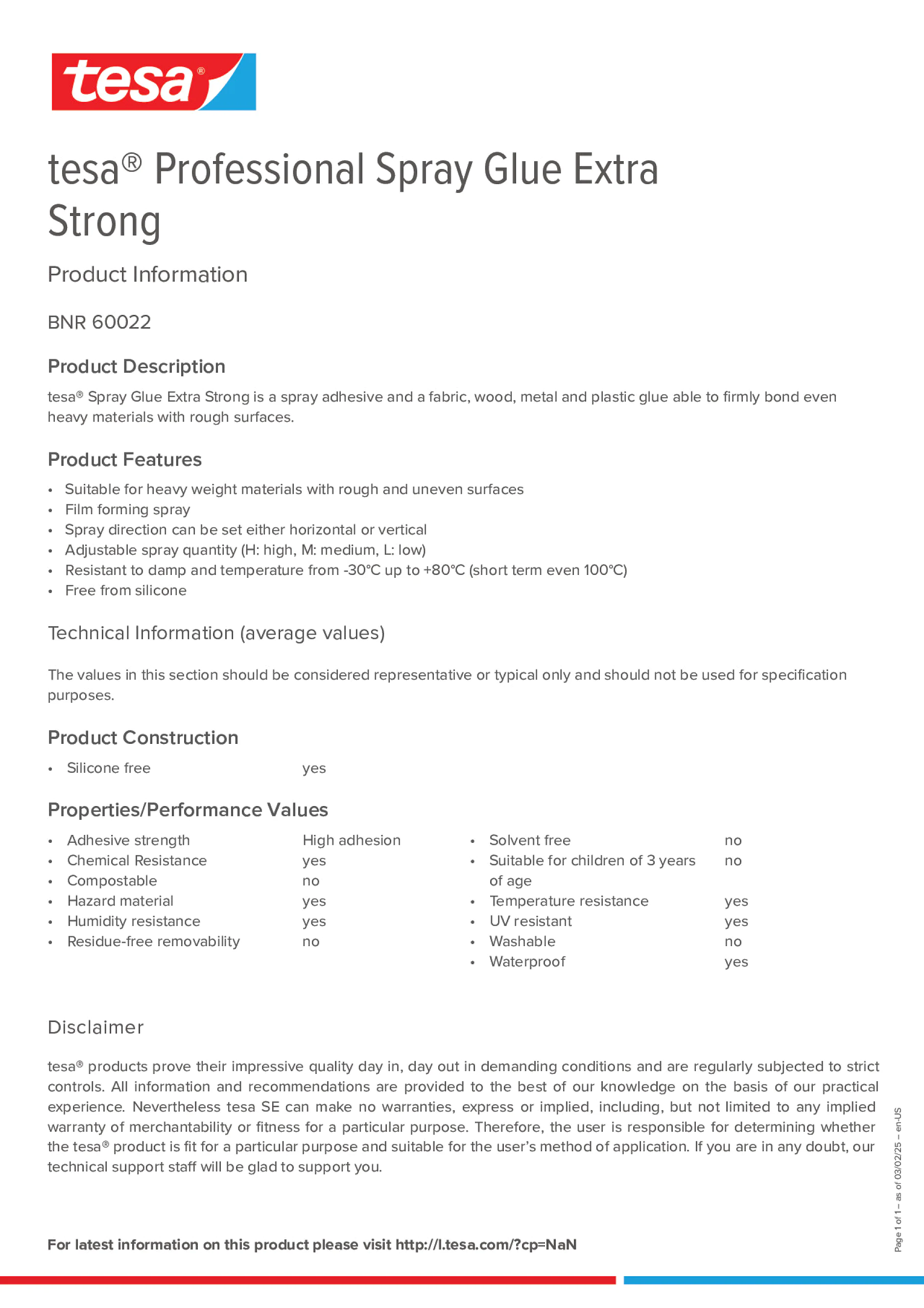 Product information_tesa® Professional 60022_en