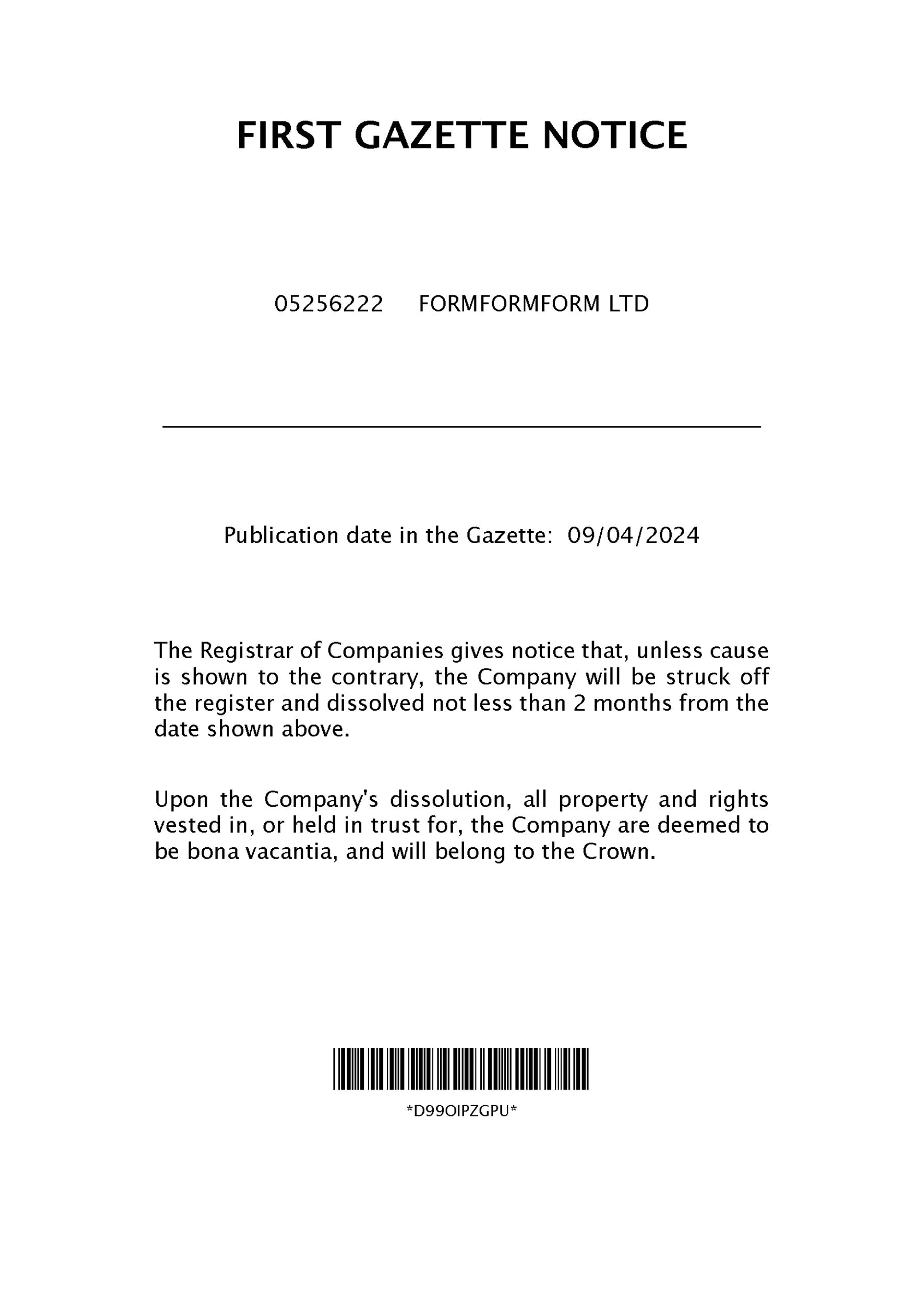 Companies House Document