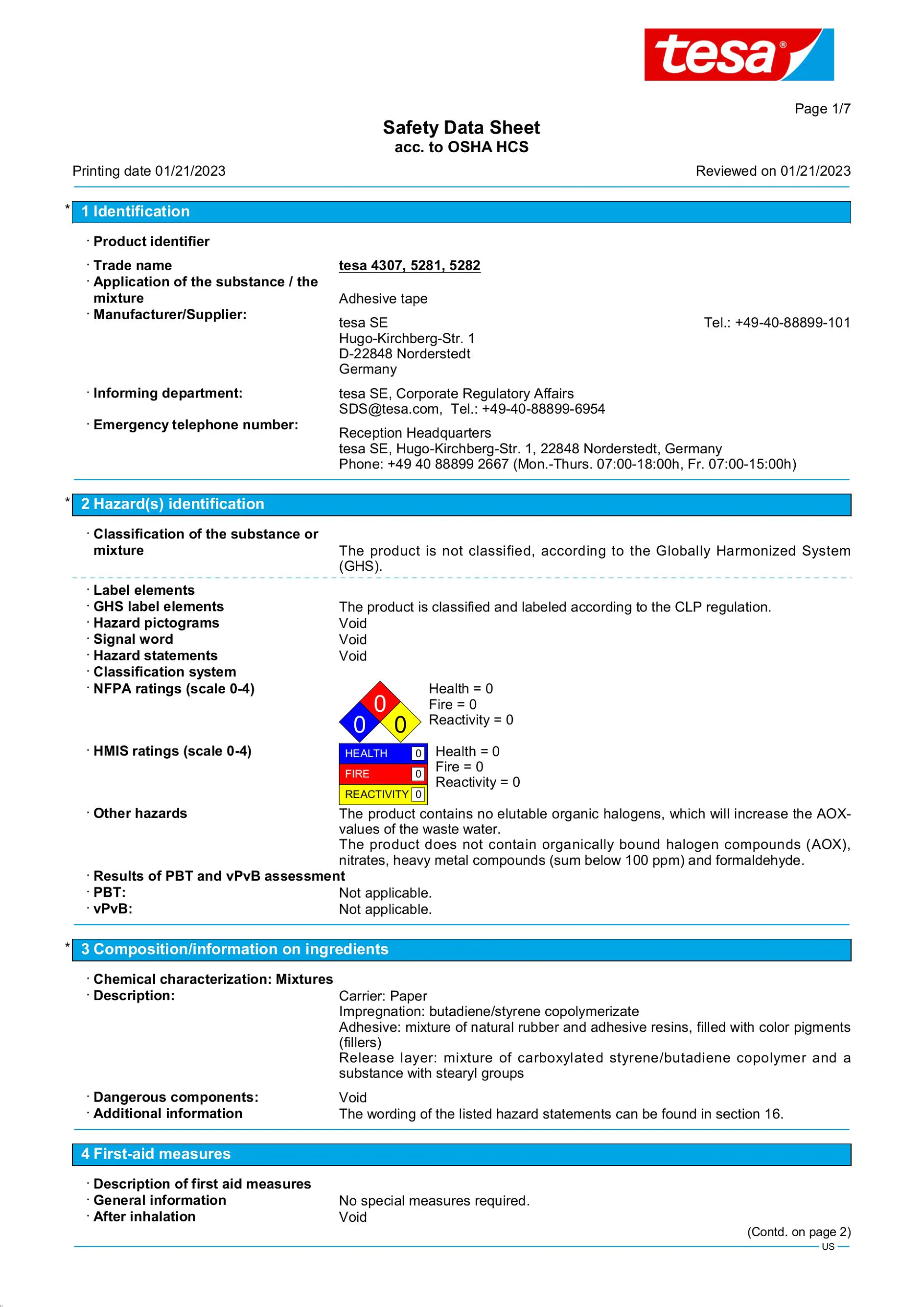 Safety data sheet_tesa® 5284_en-US_v37