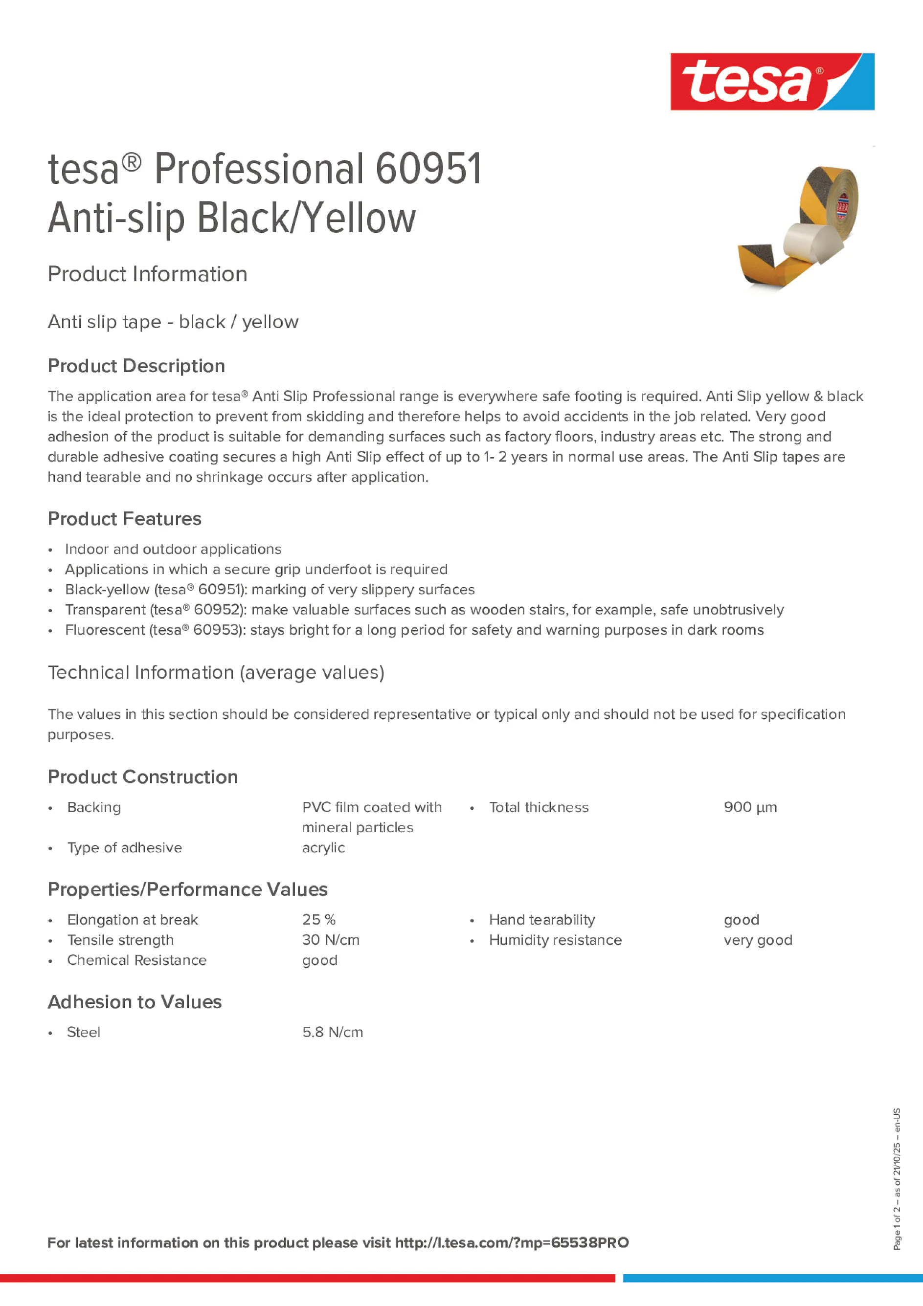 Product information_tesa® Professional 60951_en Product information_tesa® Professional 60951_en