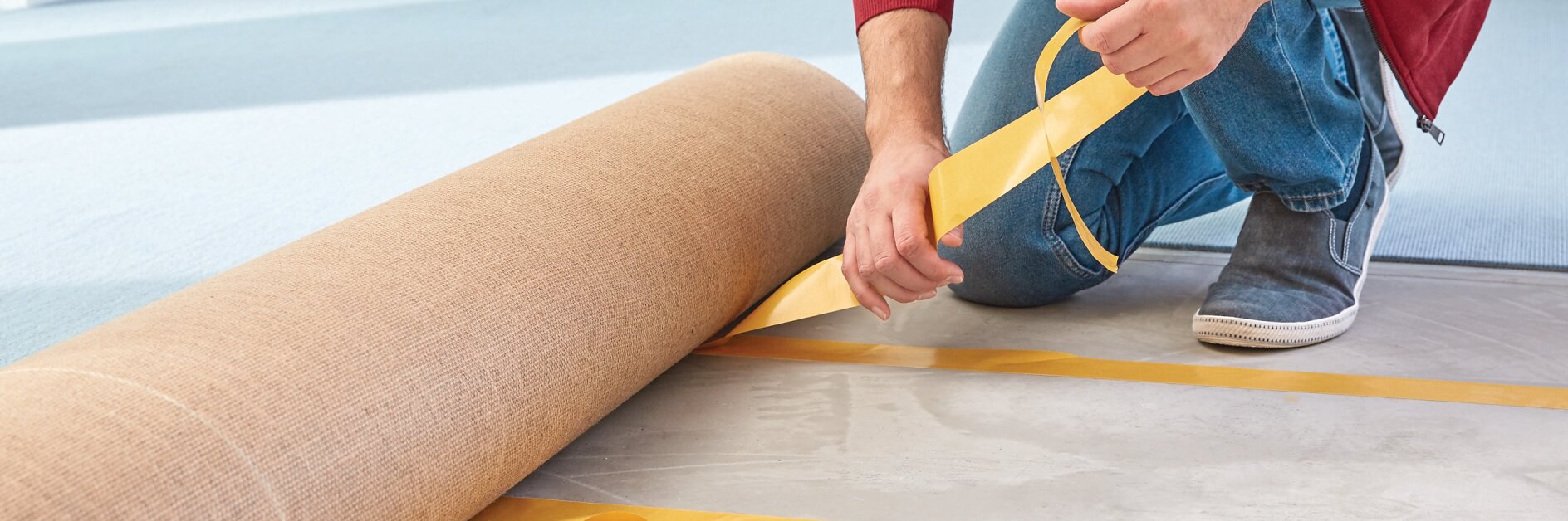 [en-en] flooring tape extra strong hold step7of9