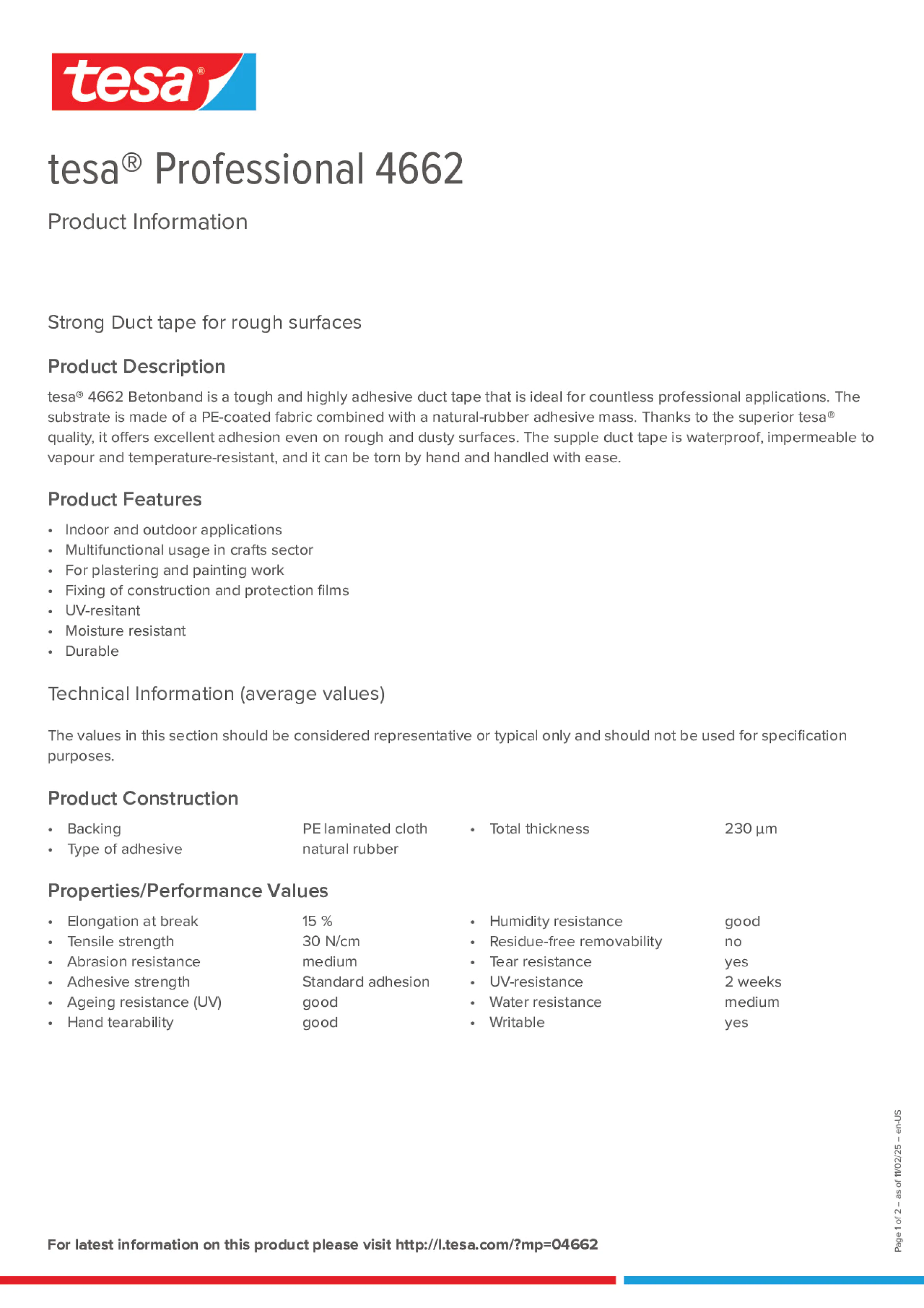 Product information_tesa® Professional 04662_en