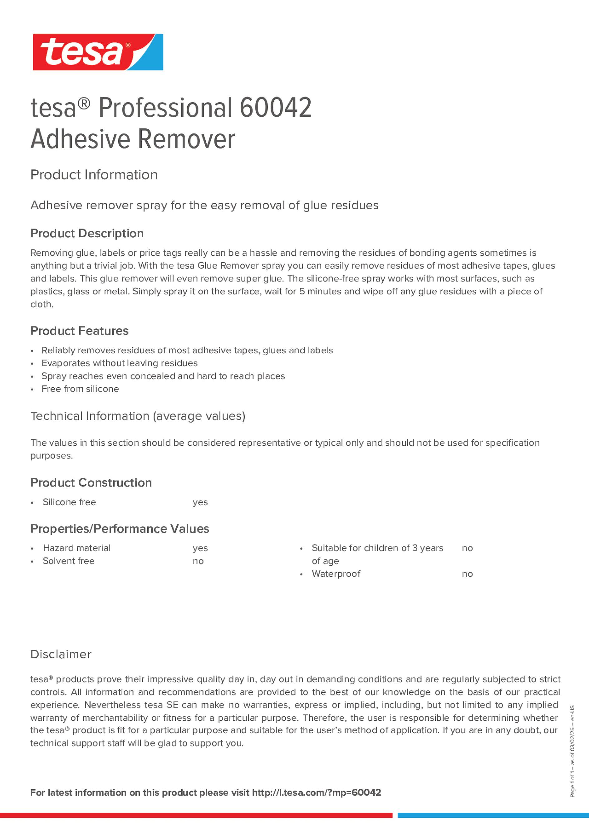 Product information_tesa® Professional 60042_en