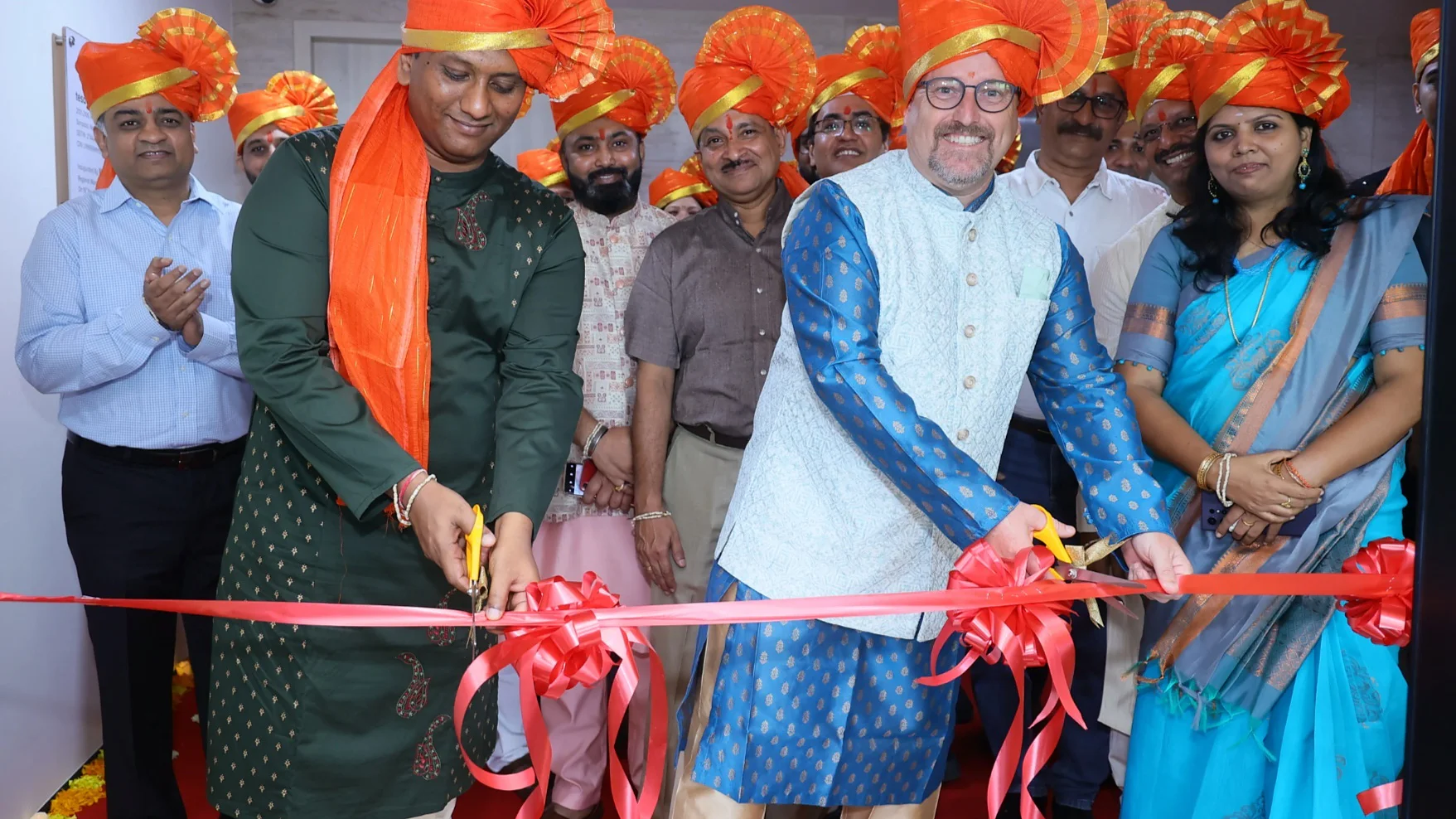 Ribbon-cut with Andreas Gunnestrand (Regional Manager APAC) & Shantanu Roy (General Manager India)