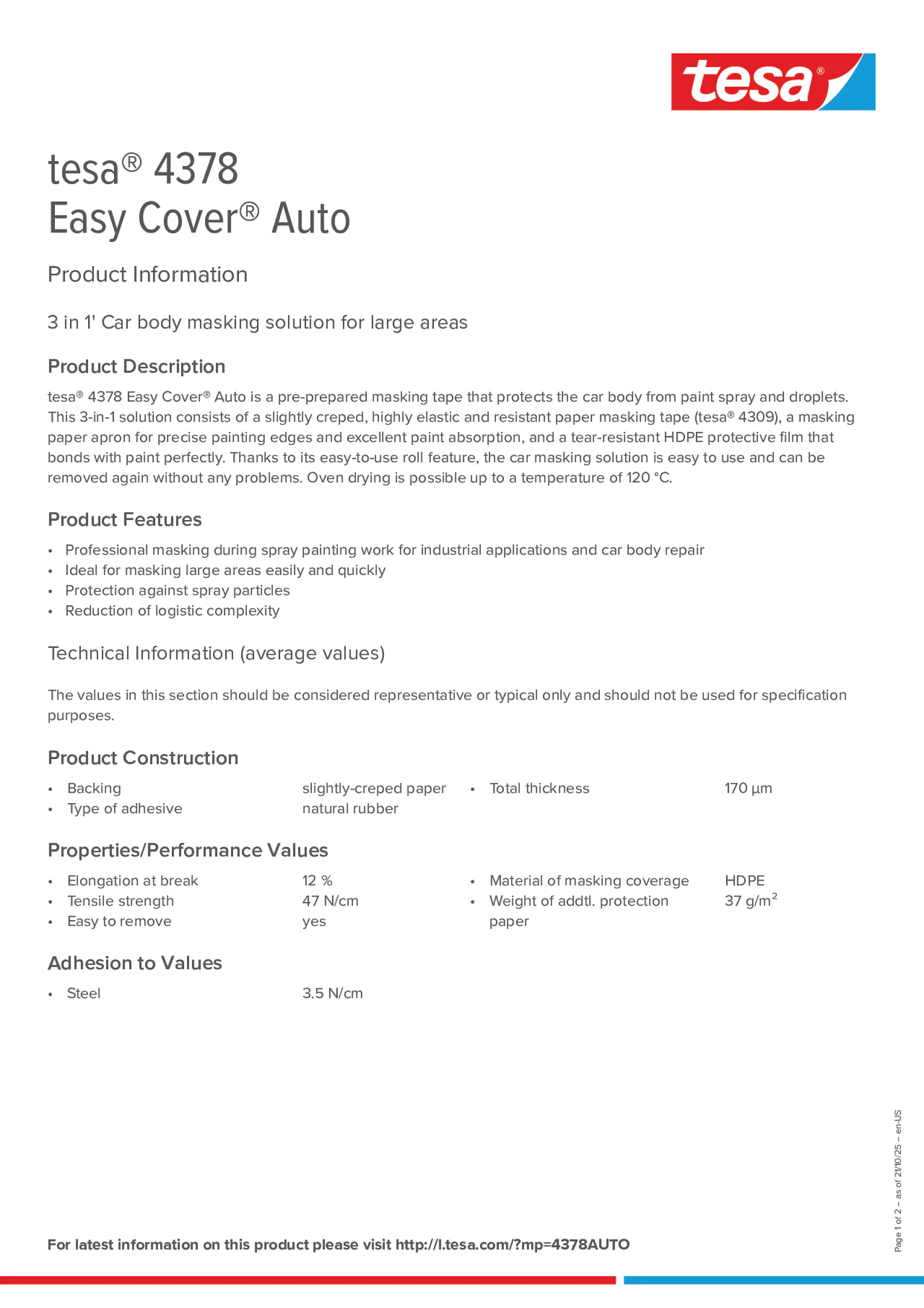 Product information_tesa® 04378_en Product information_tesa® 04378_en