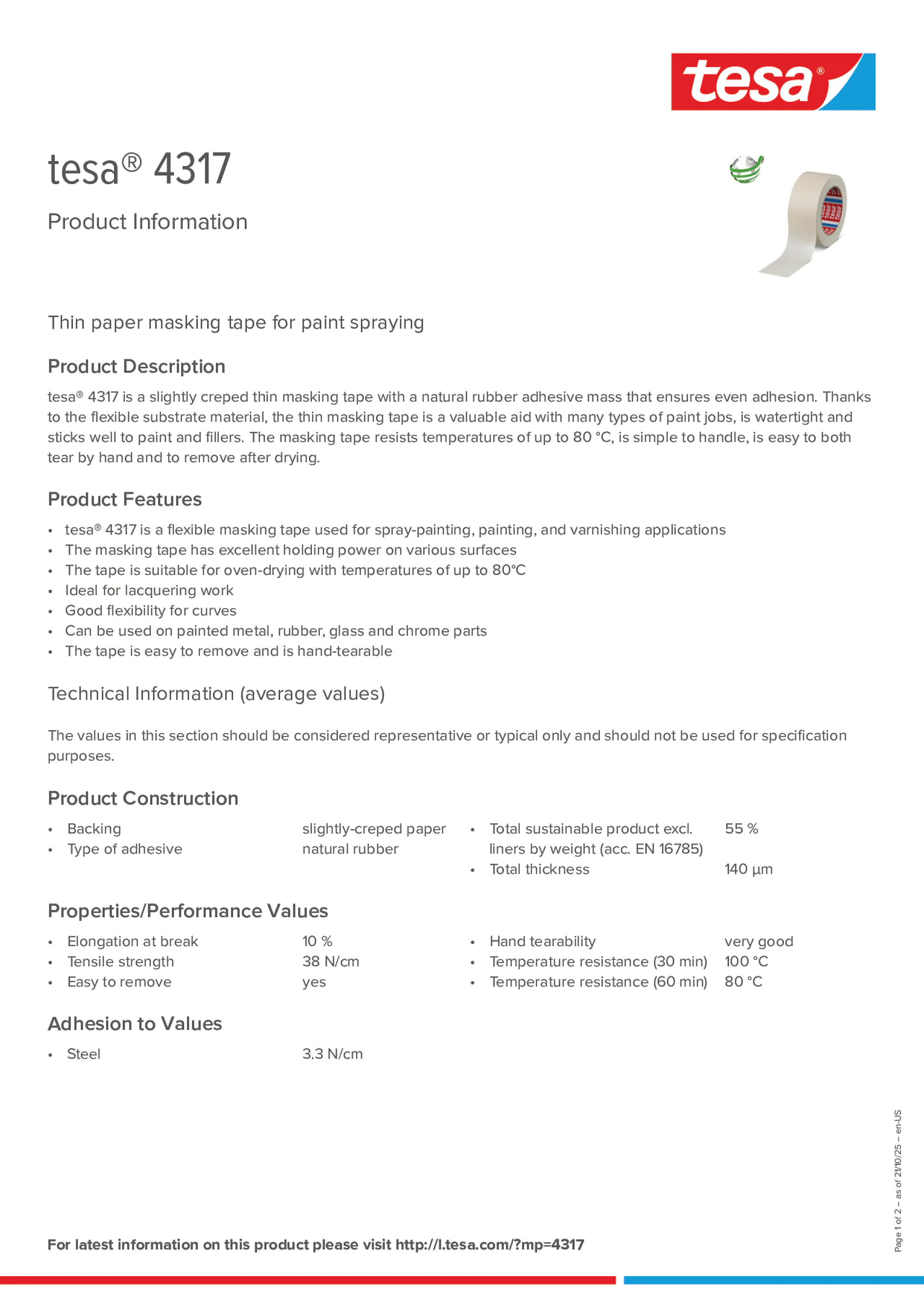 Product information_tesa® 04317_en Product information_tesa® 04317_en