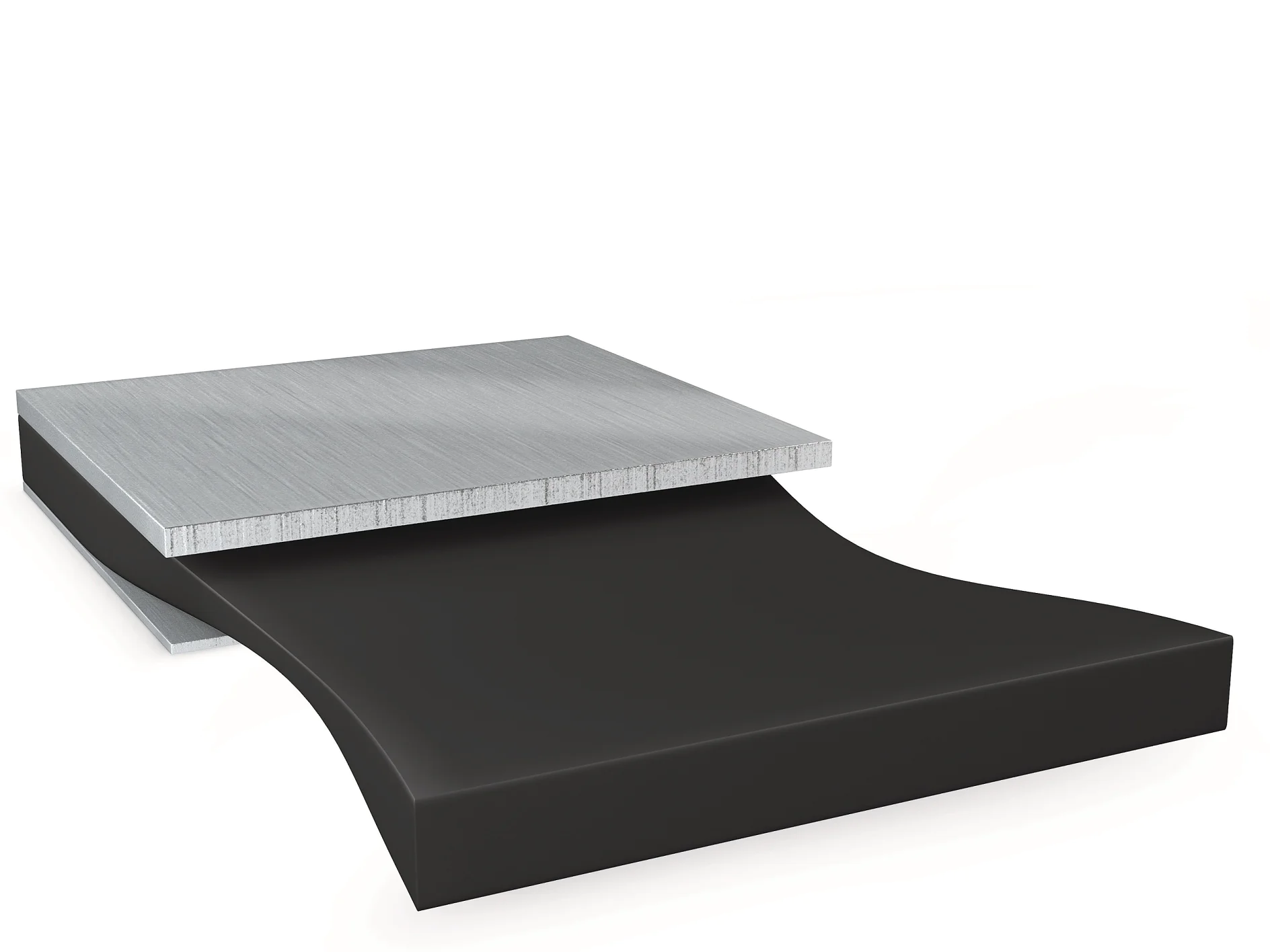 tesa black adhesive tape partially peeled from a white surface, isolated on a white background (This text has been generated by AI)