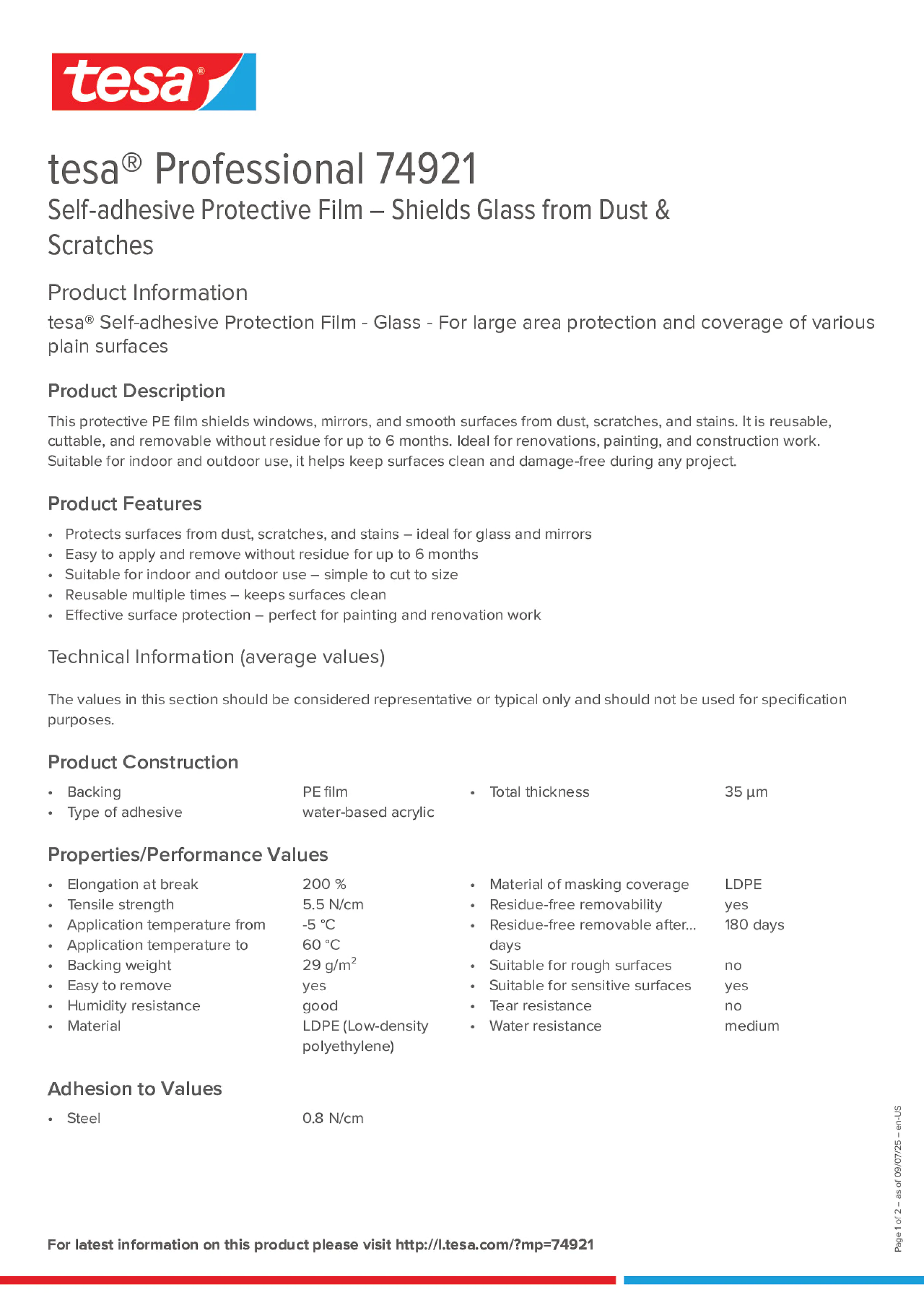 Product information_tesa® Professional 74921_en