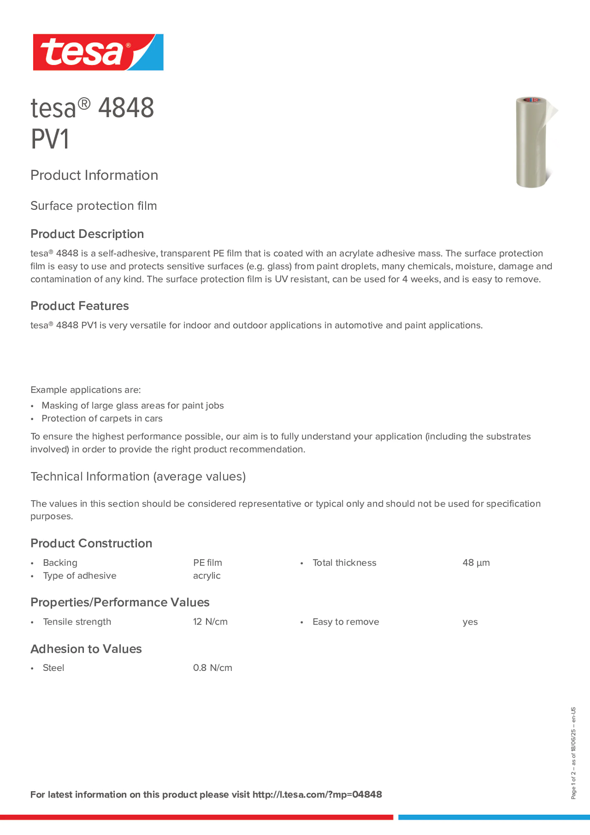 Product information_tesa® 4848_en