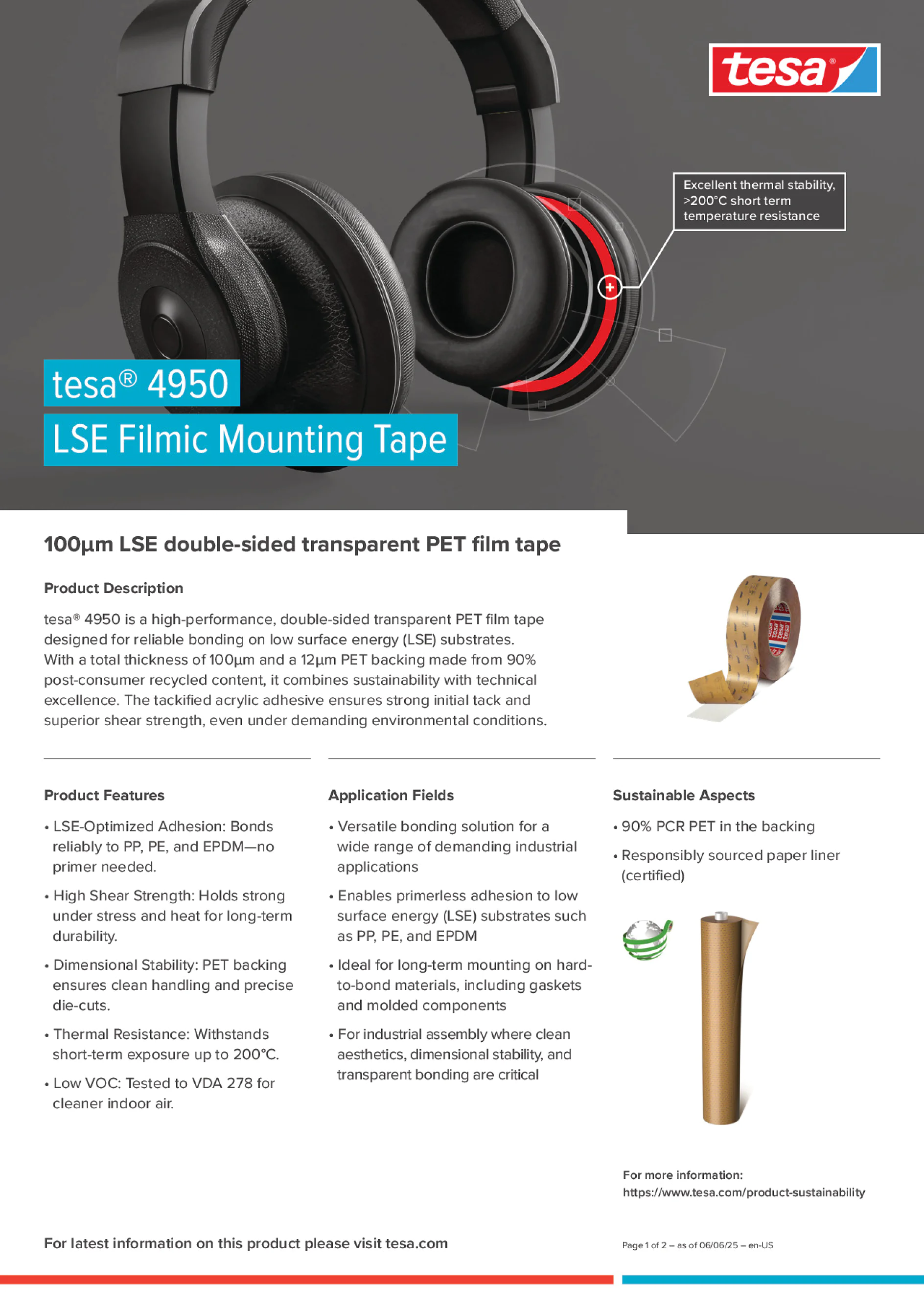 Production Information Sheet 4950