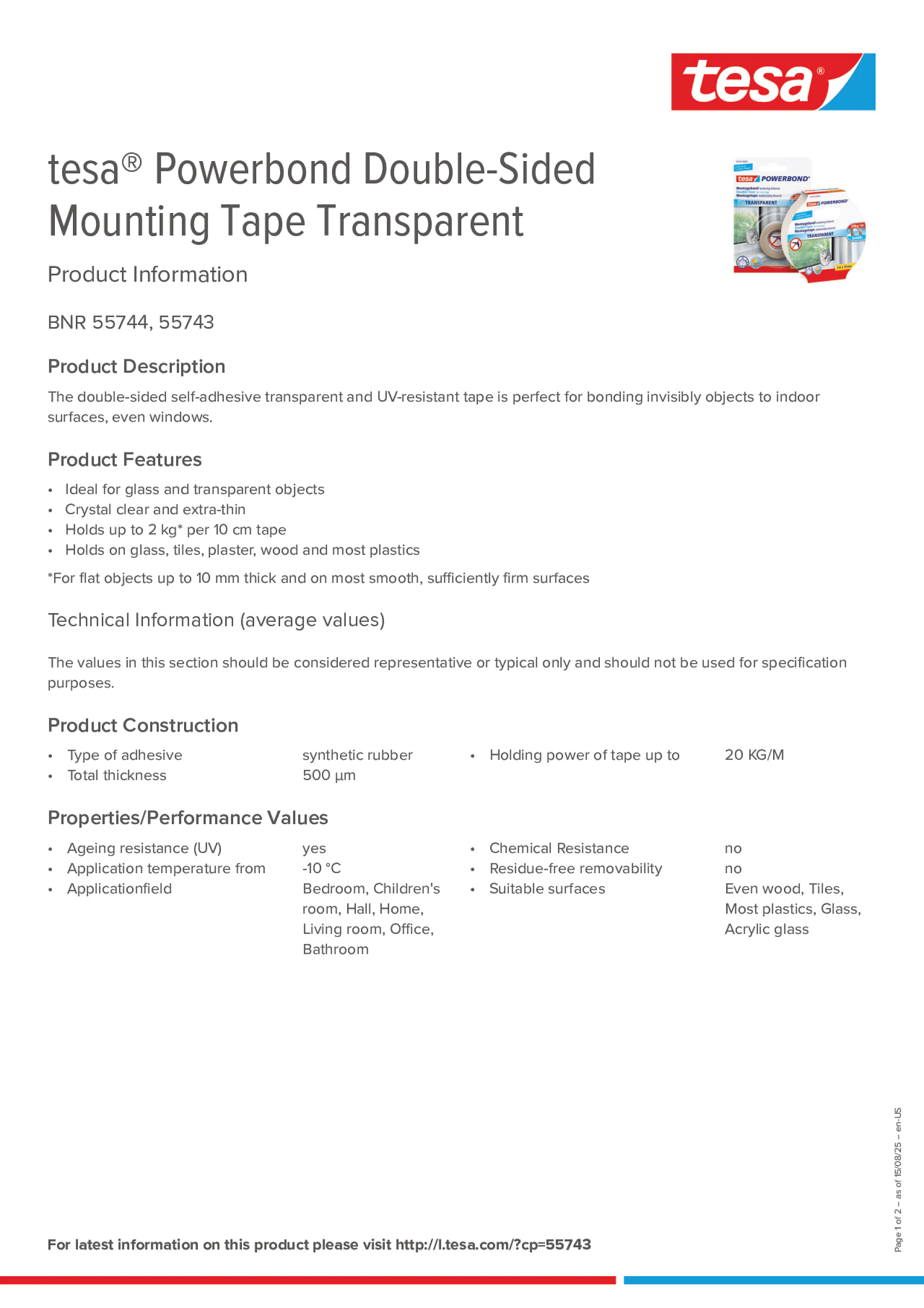Product information_tesa® Powerbond 55744_en