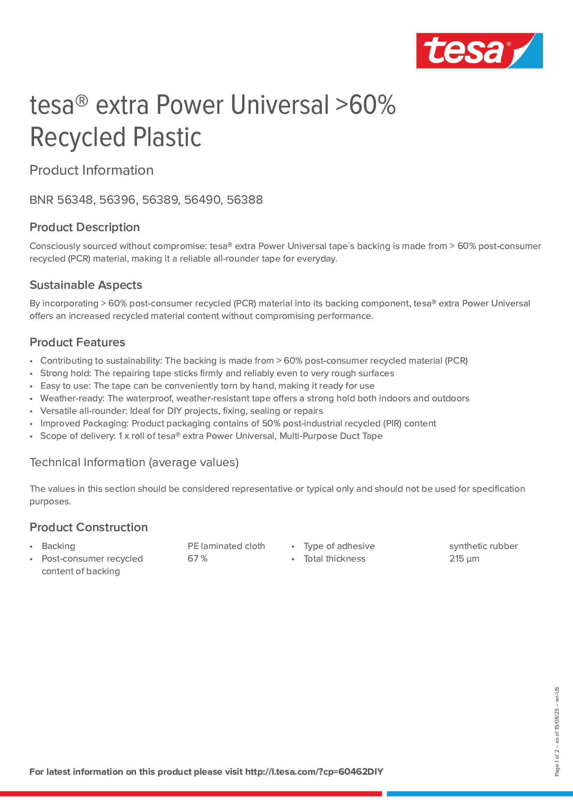 Tesa Extra Power Universal 10 Metros De Cinta Adhesiva Gris De 50mm