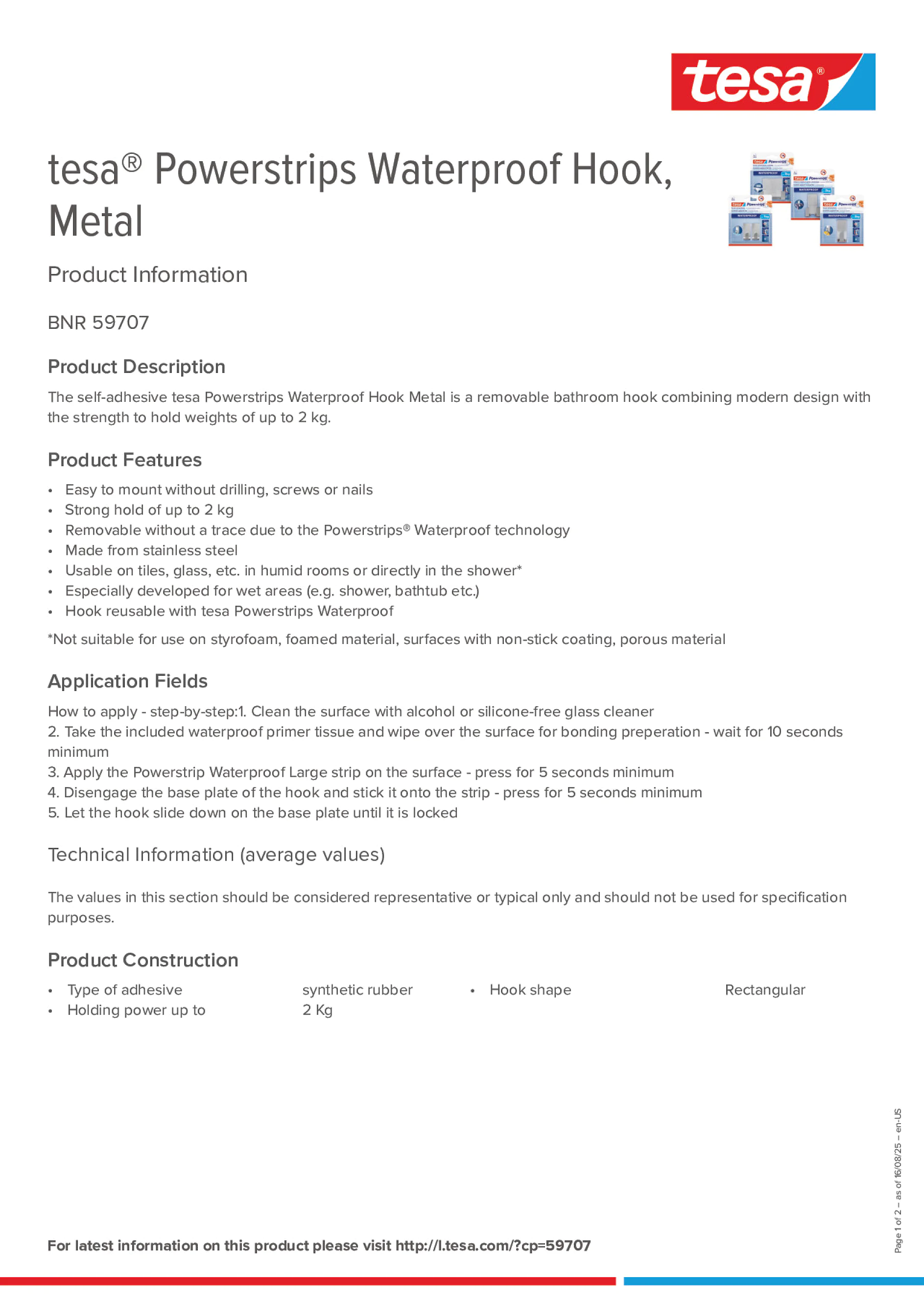 Product information_tesa® Powerstrips 59707_en